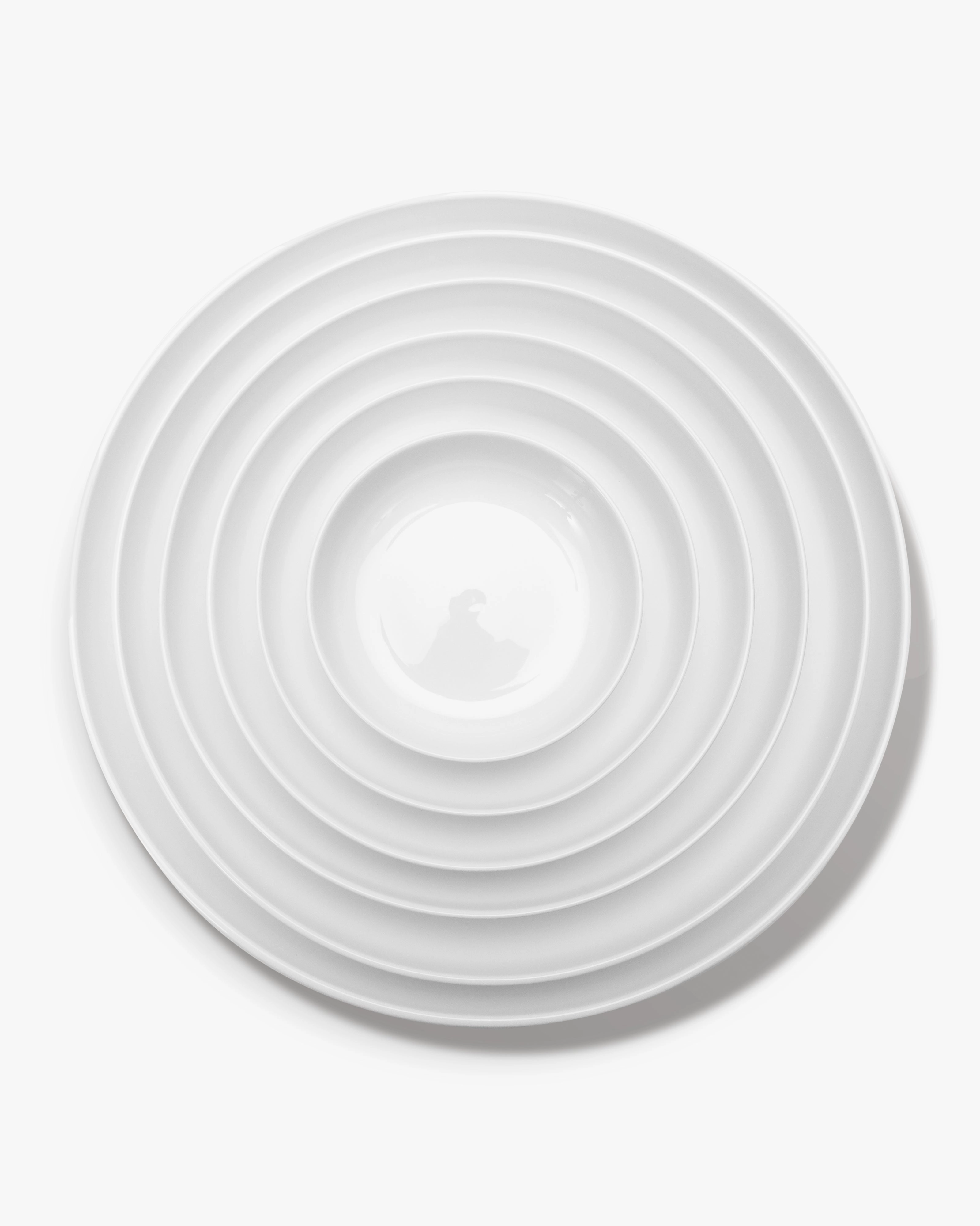 Bread plate high white glazed Base