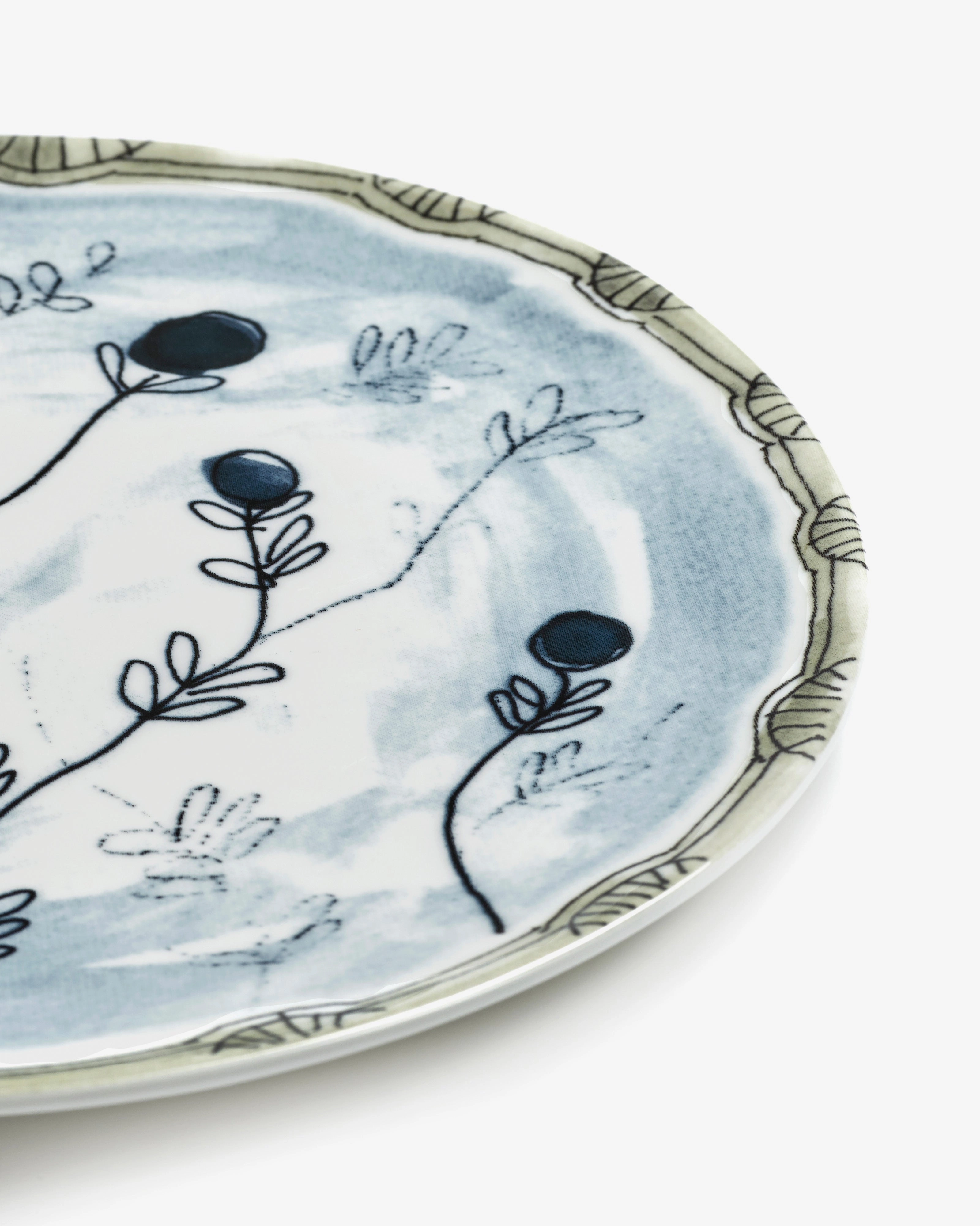 Bread plate Mirtillo tea Midnight Flowers