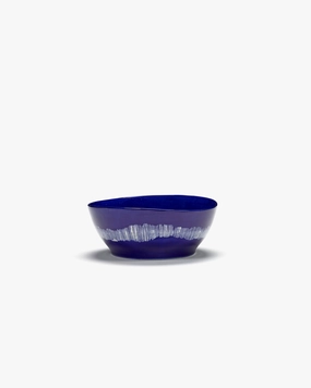 Breakfast bowl dark blue - white stripes Feast Buy Dinnerware online shop