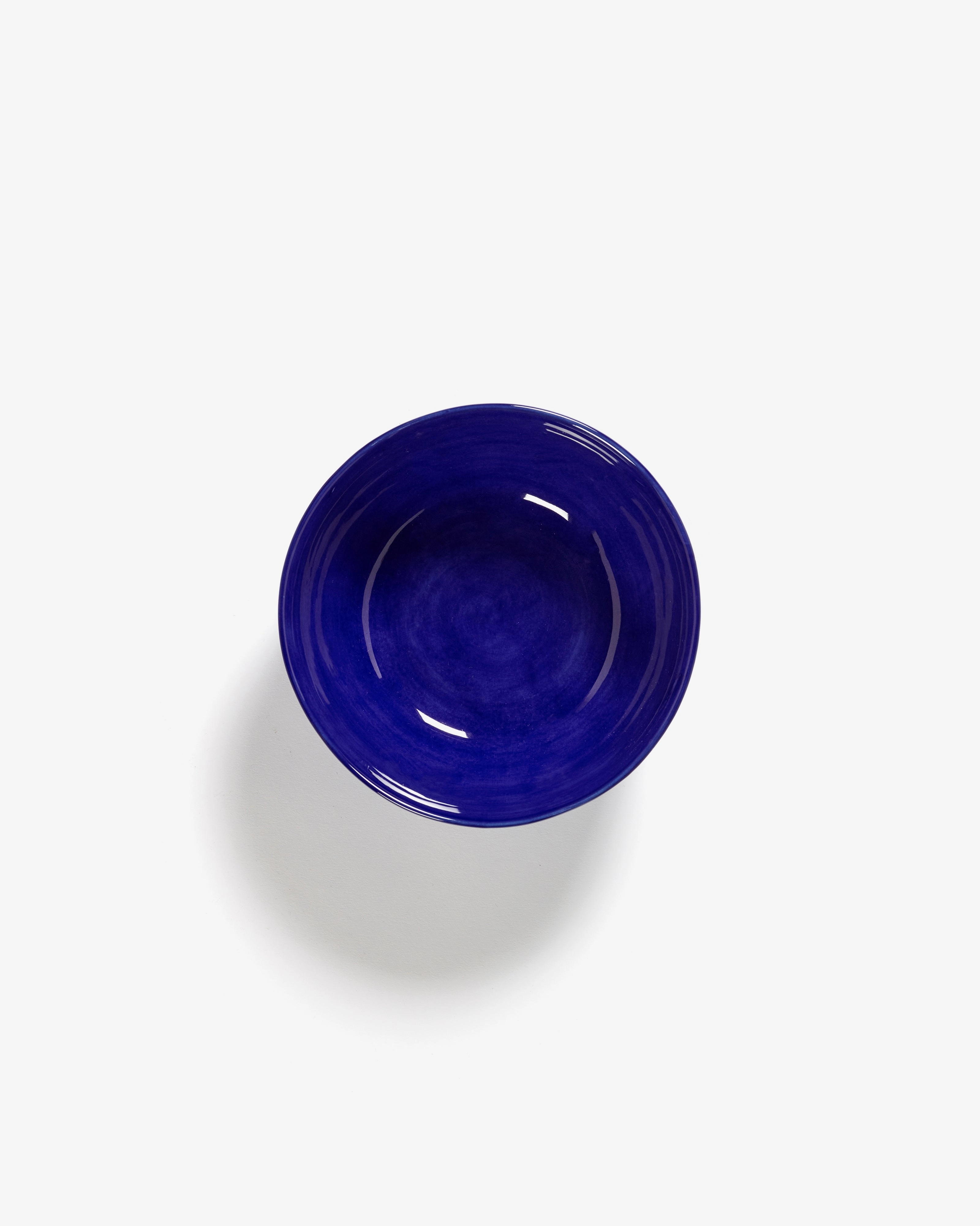 Breakfast bowl dark blue - white stripes Feast