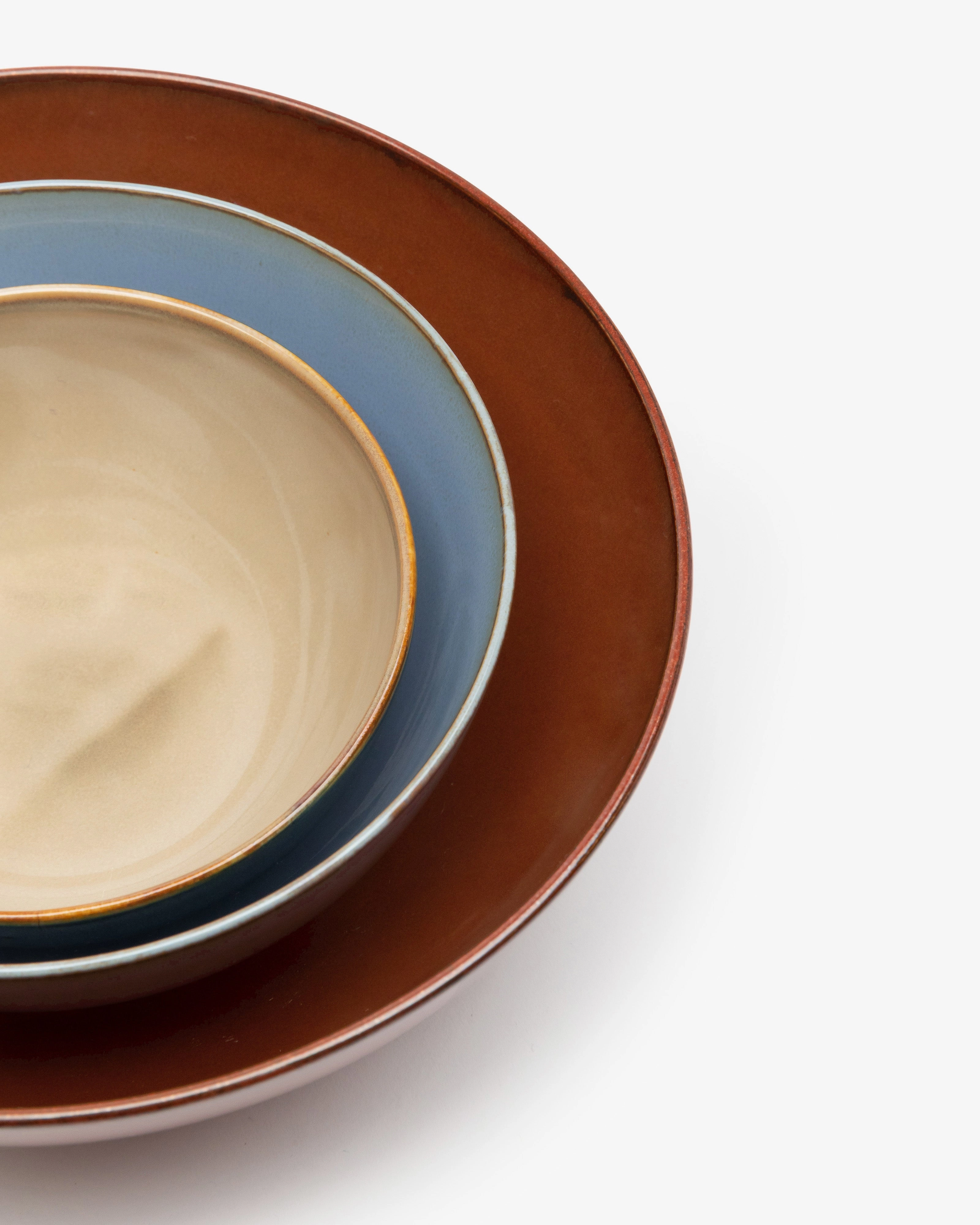 Breakfast bowl L misty gray/ dark blue Terres de rves