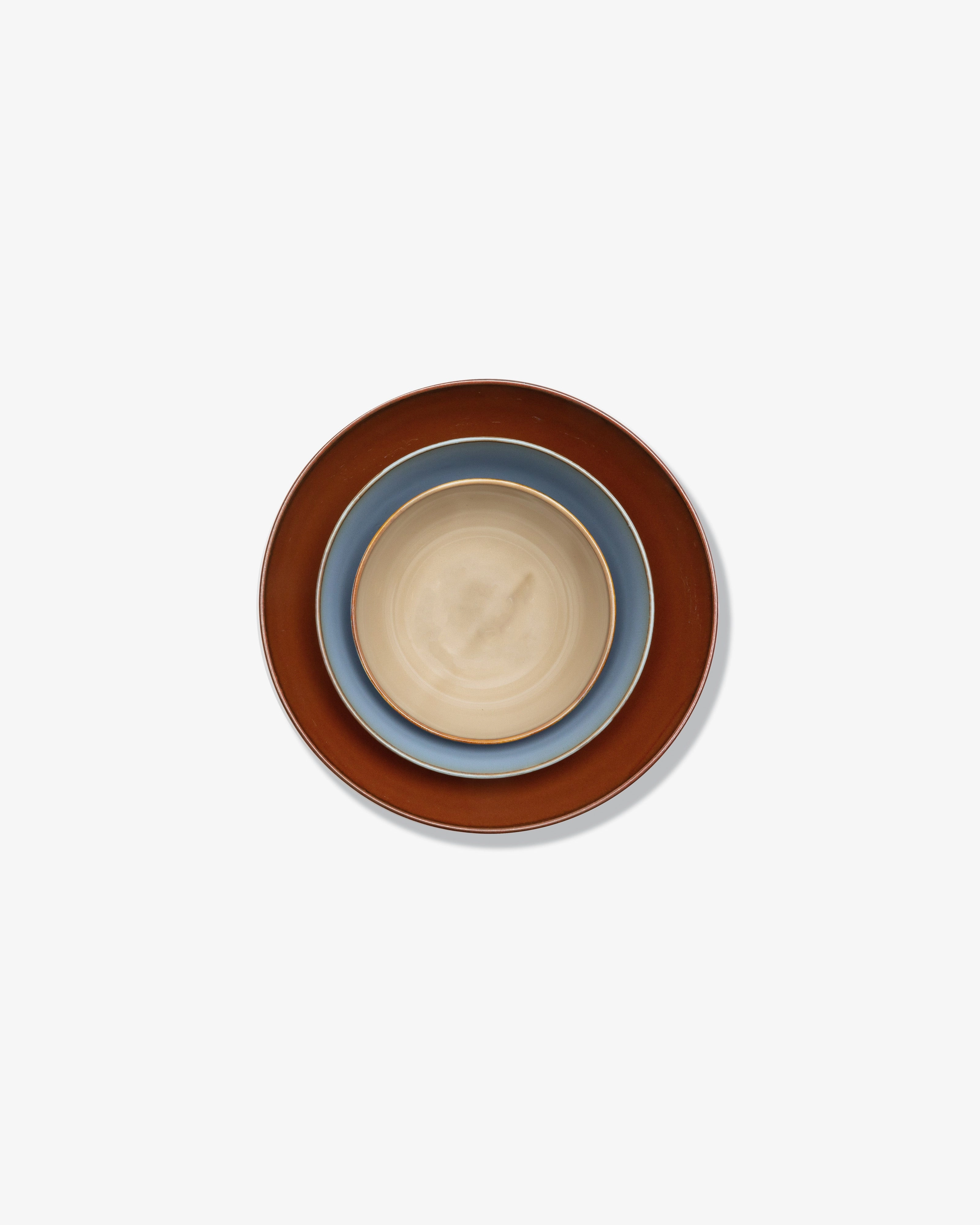 Breakfast bowl L misty gray/ dark blue Terres de rves
