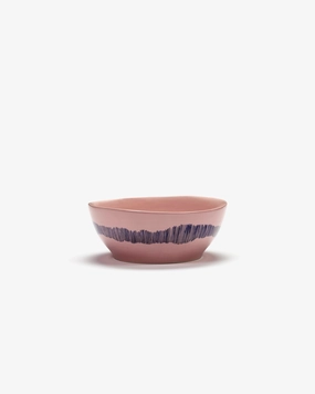 Breakfast bowl pink - blue stripes Feast Buy Dinnerware online shop
