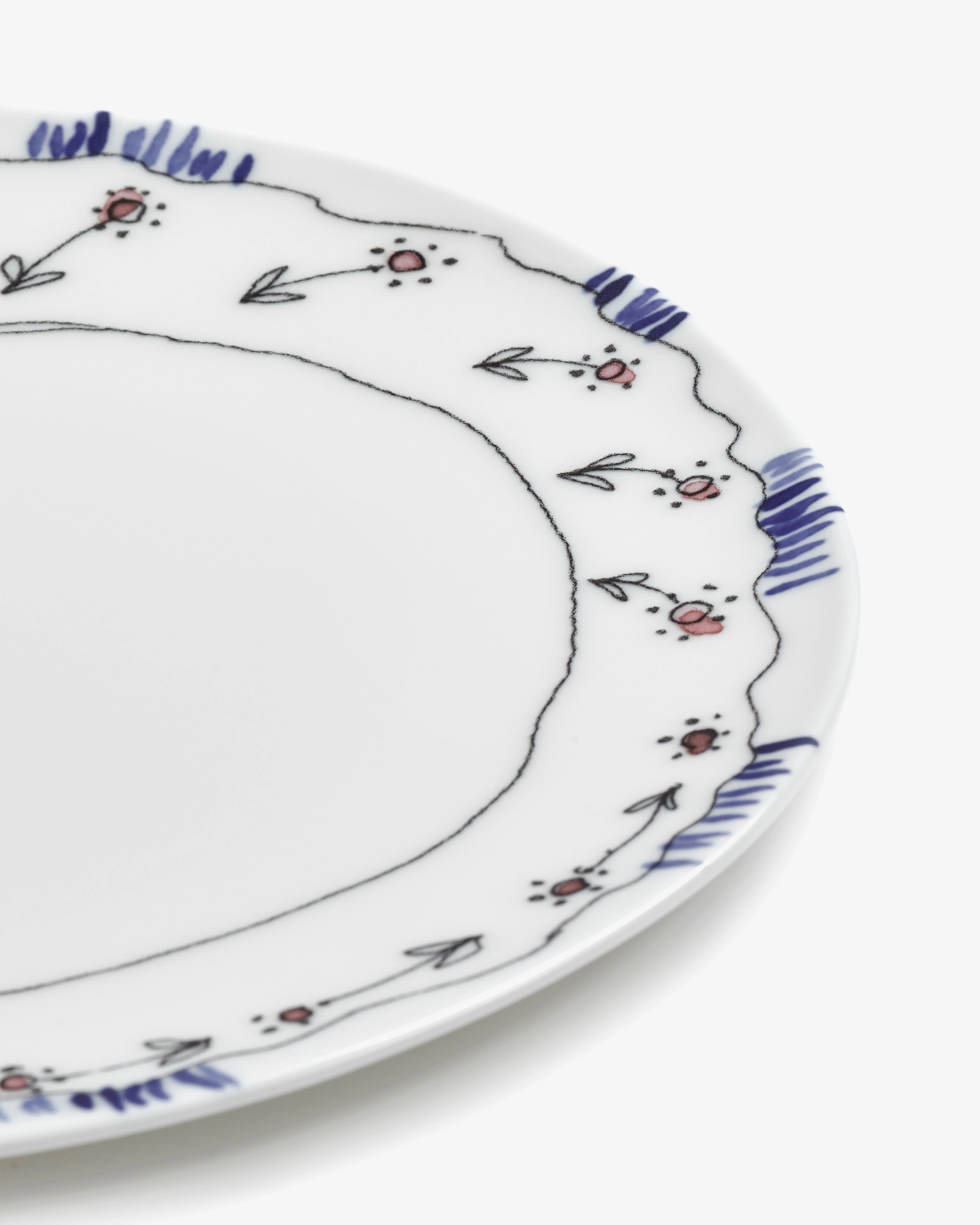 Breakfast plate Anemone milk Midnight Flowers