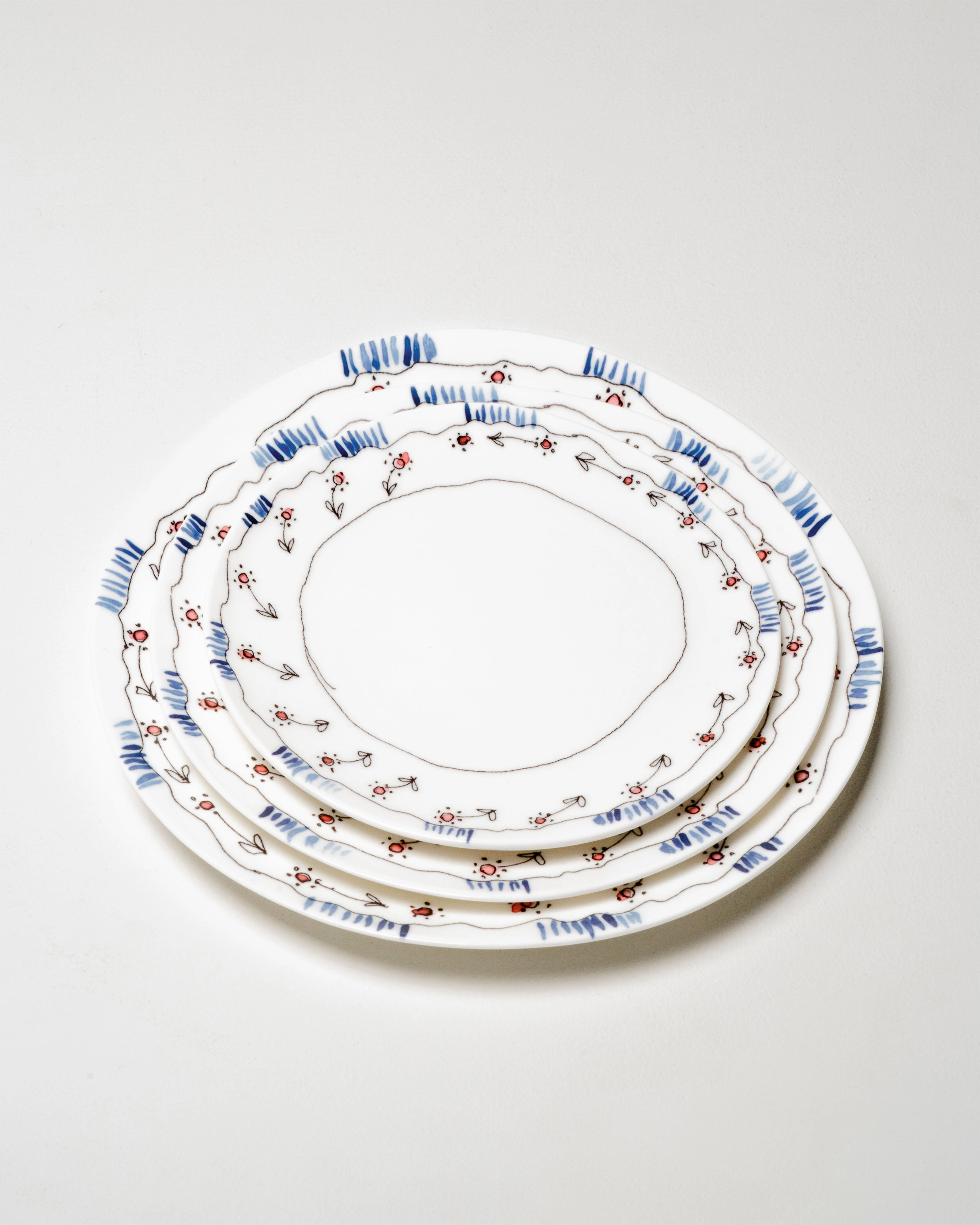 Breakfast plate Anemone milk Midnight Flowers