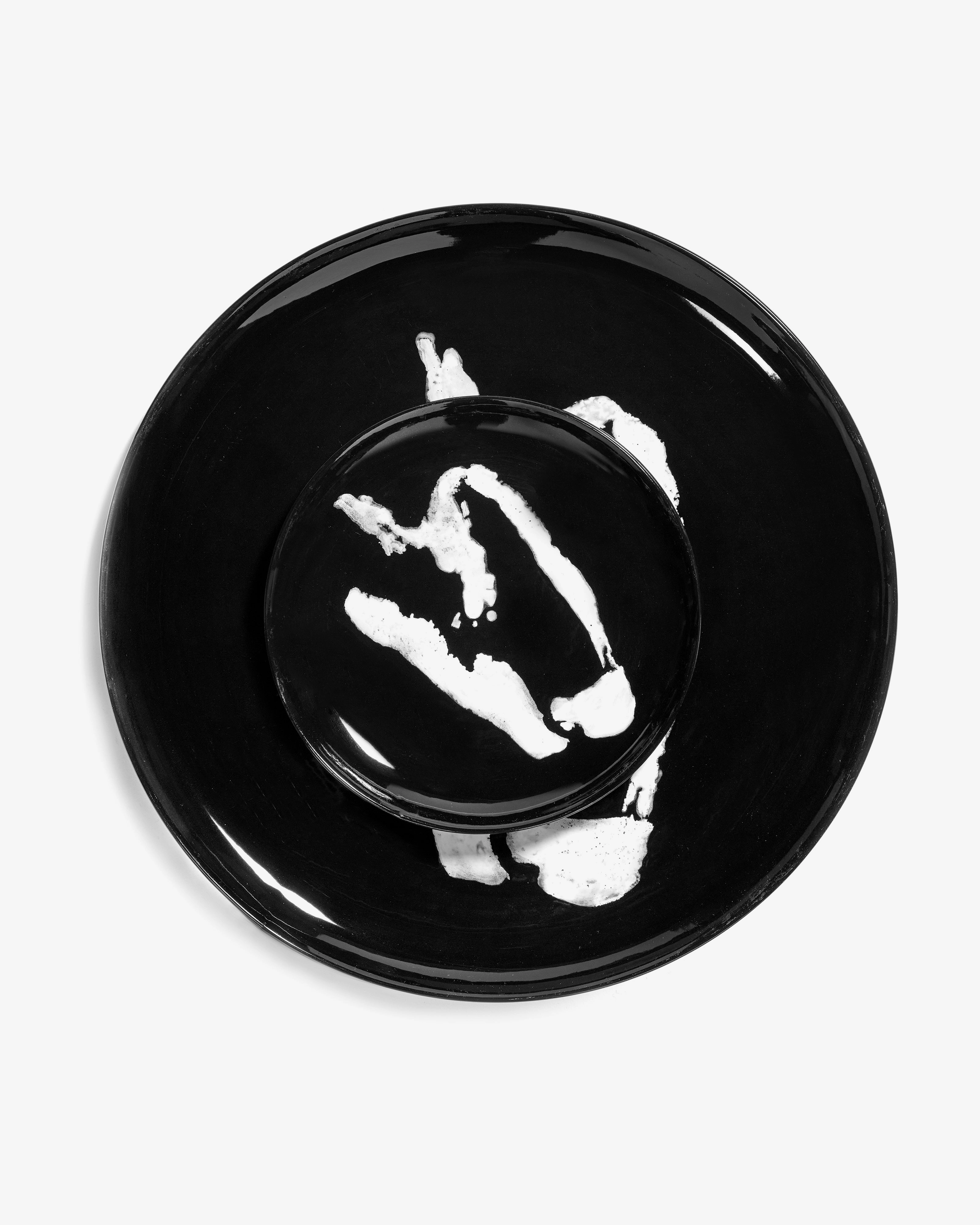 Breakfast plate black - white pepper Feast
