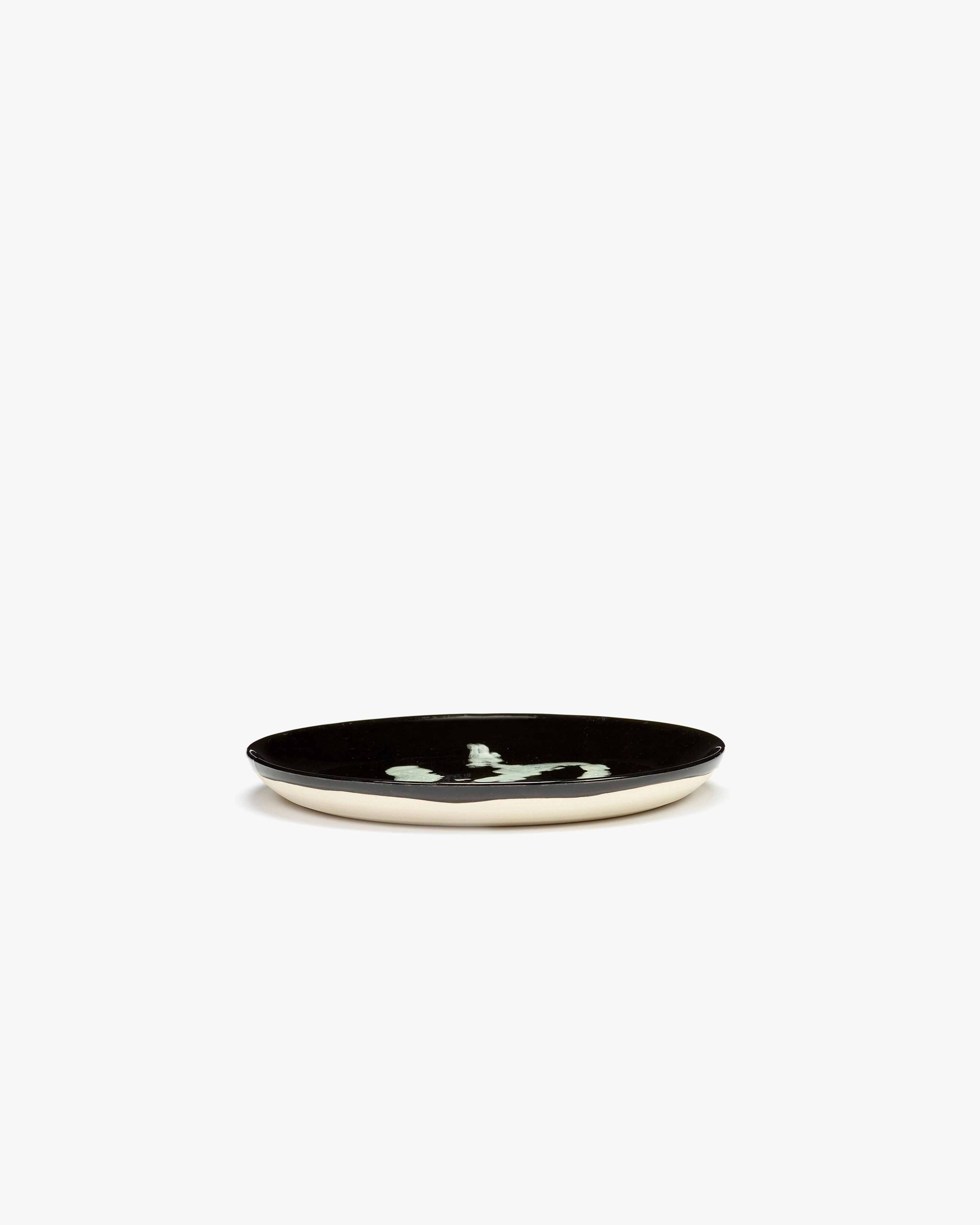 Breakfast plate black - white pepper Feast