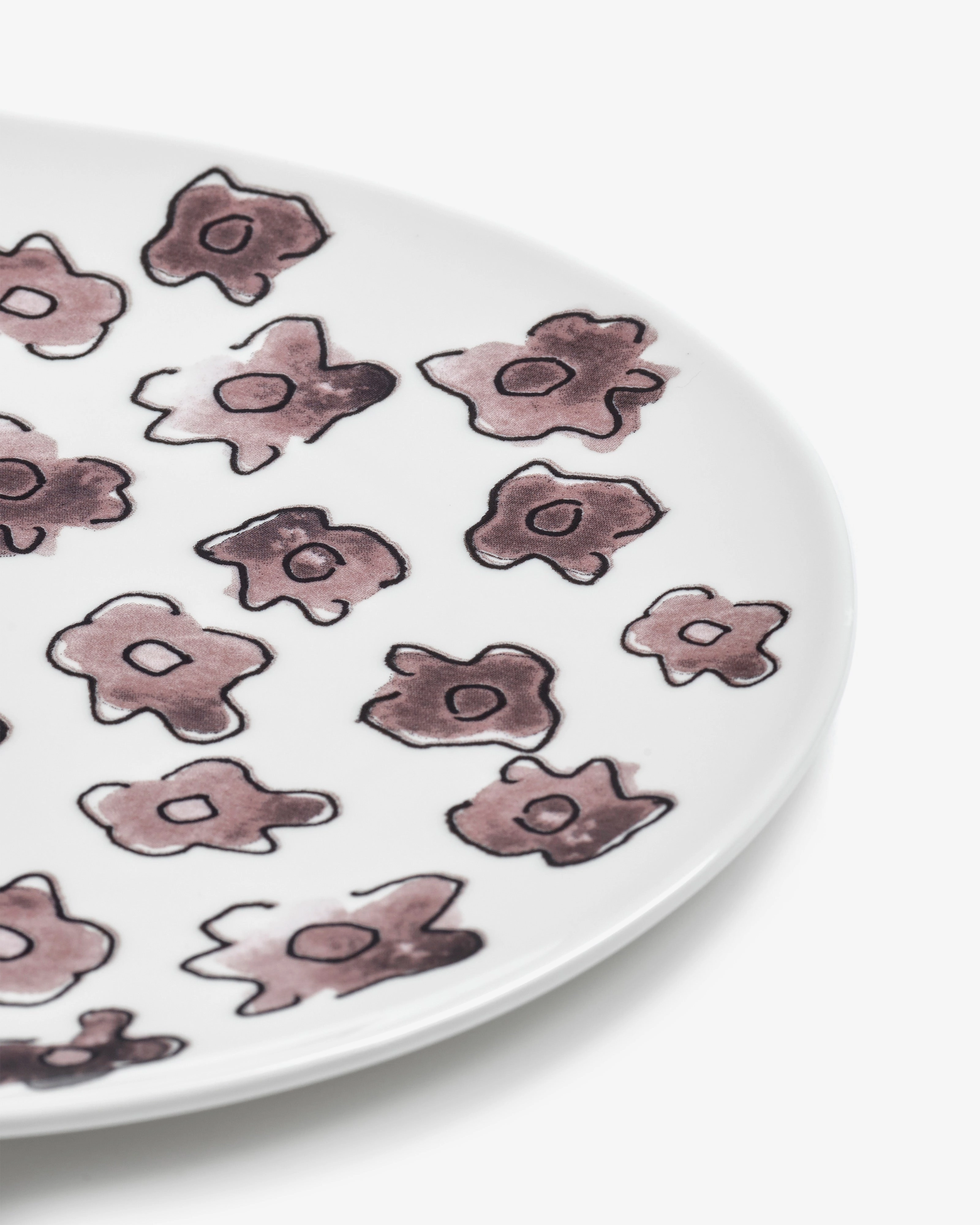 Breakfast plate Dark viola Midnight Flowers
