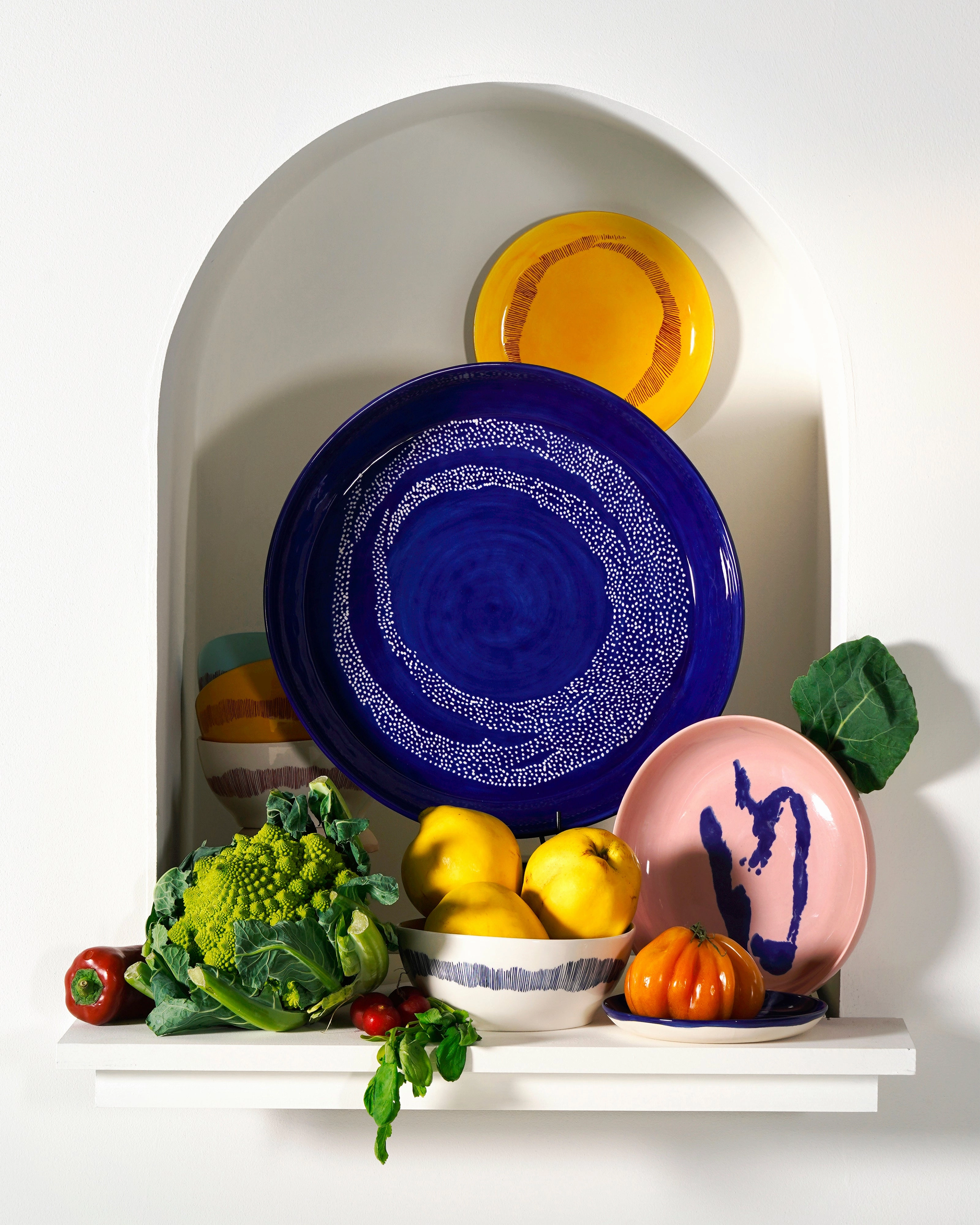 Breakfast plate darkblue - white pepper Feast
