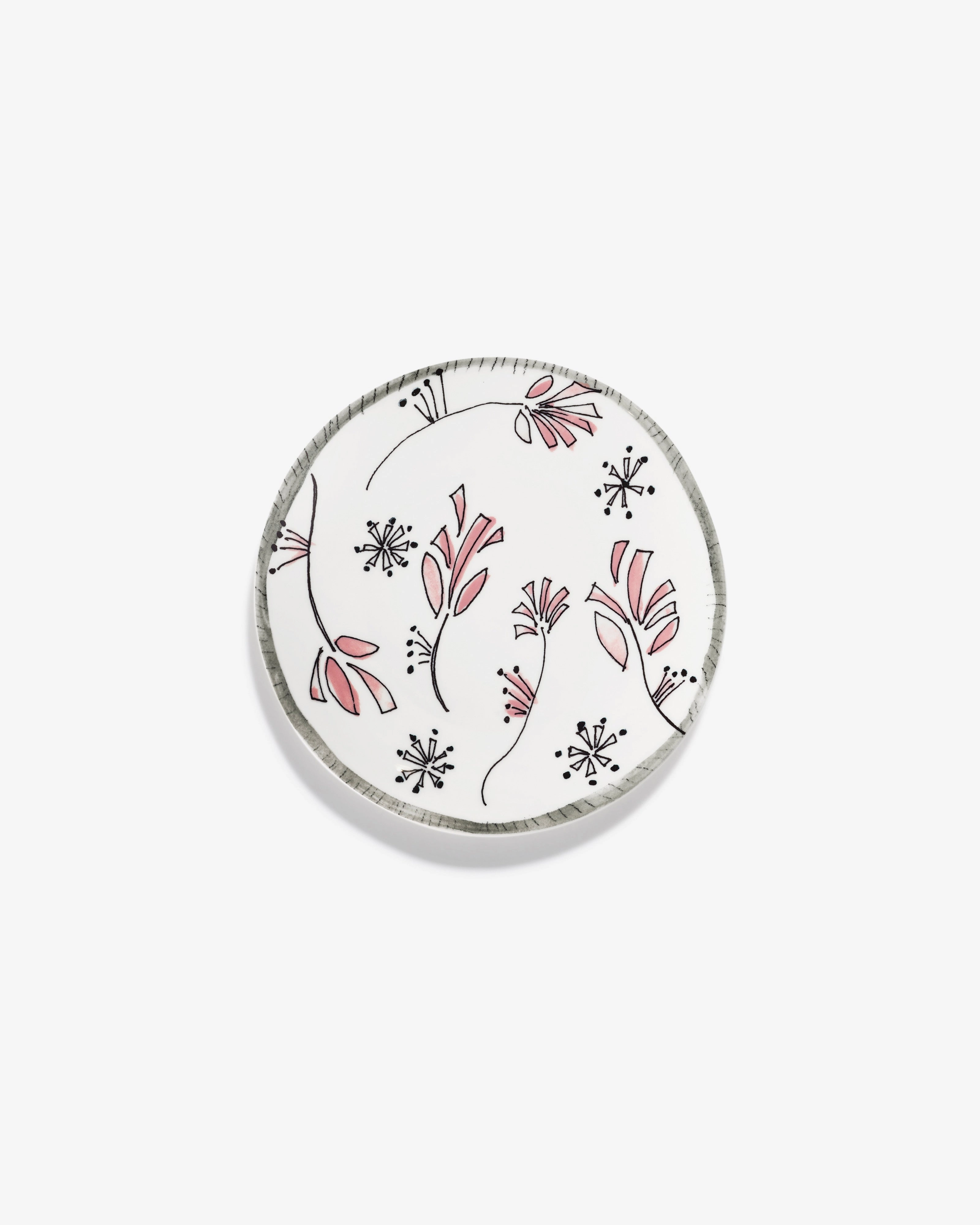 Breakfast plate Fiore rosa Midnight Flowers