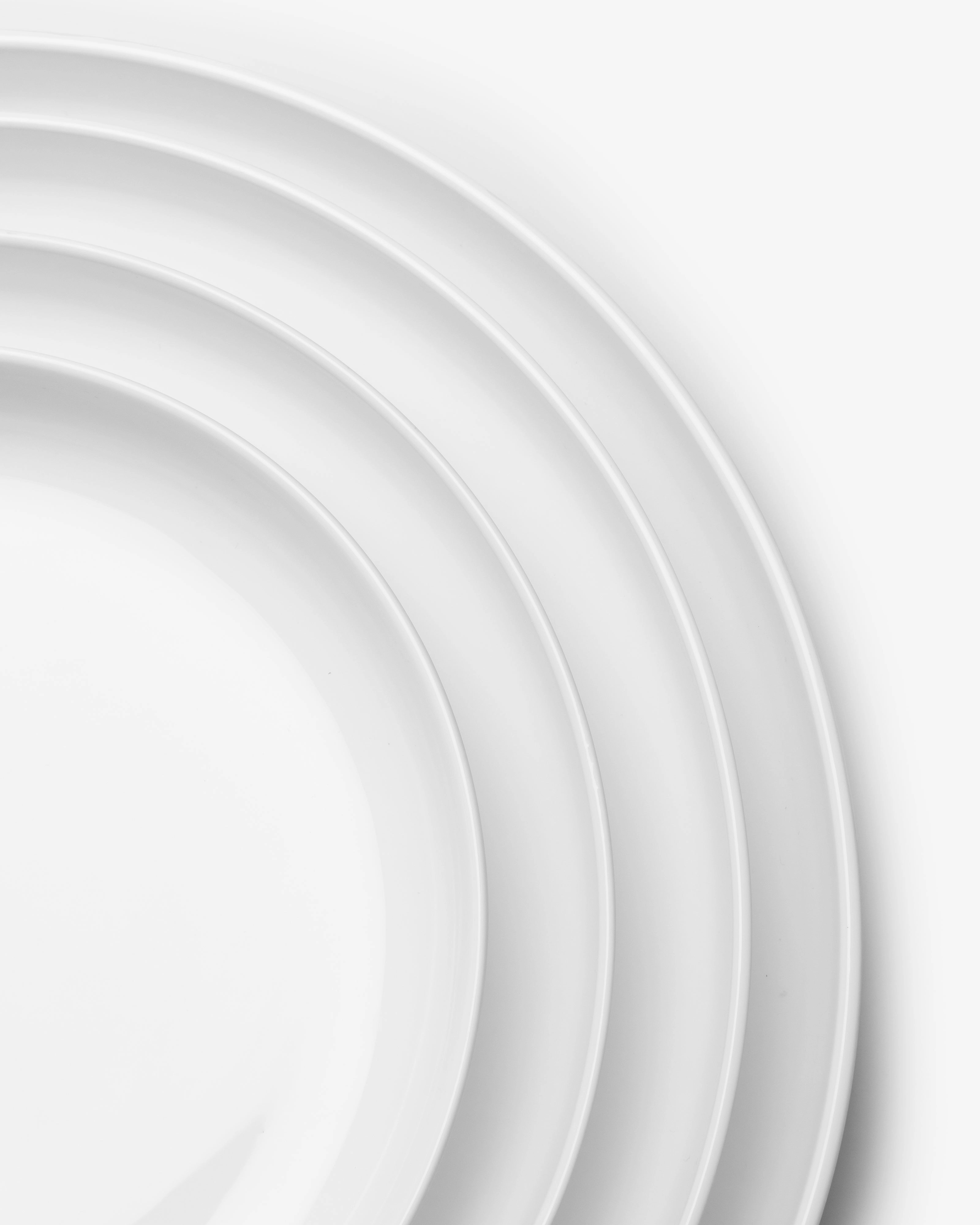 Breakfast plate high white Base
