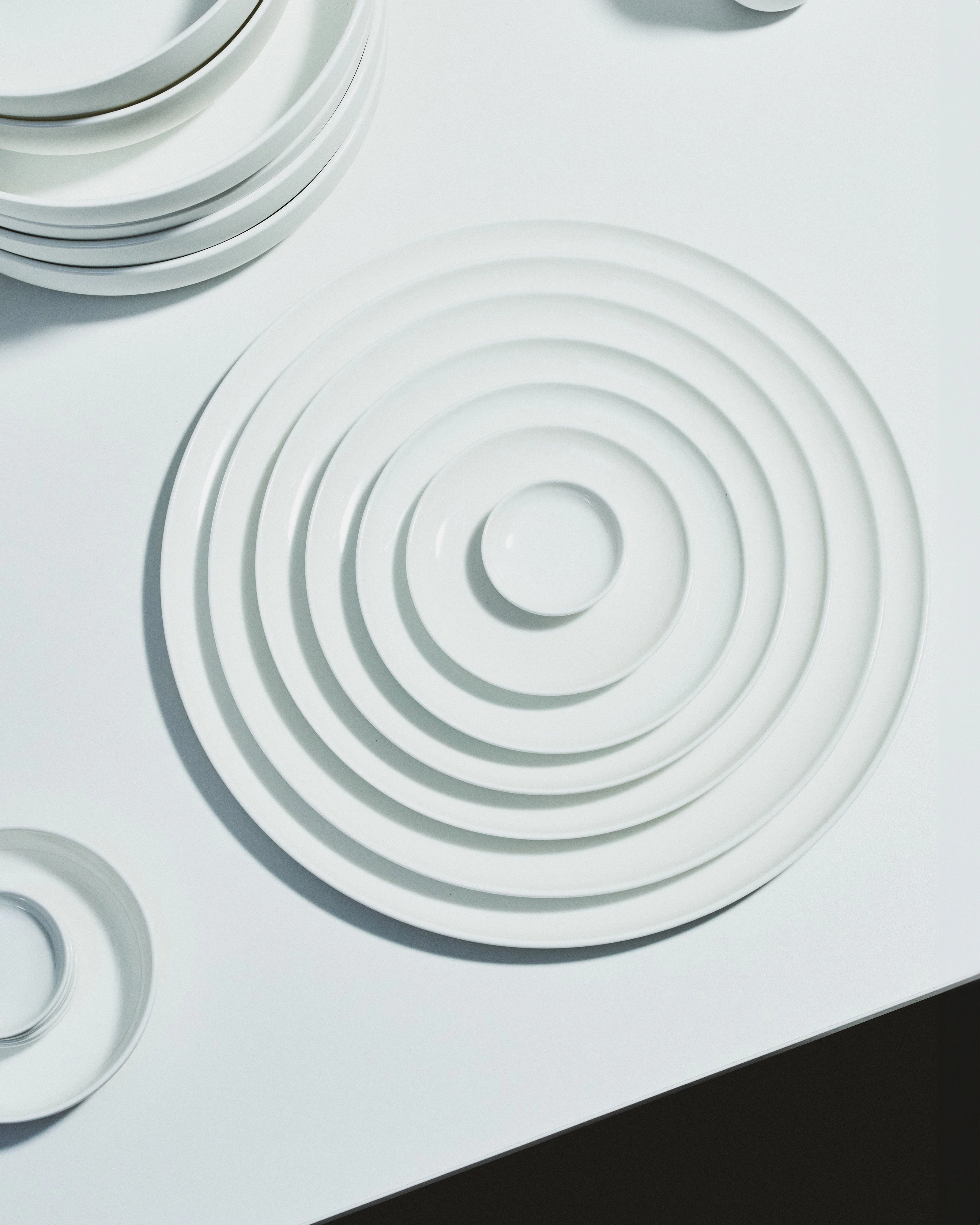 Breakfast plate low white Base