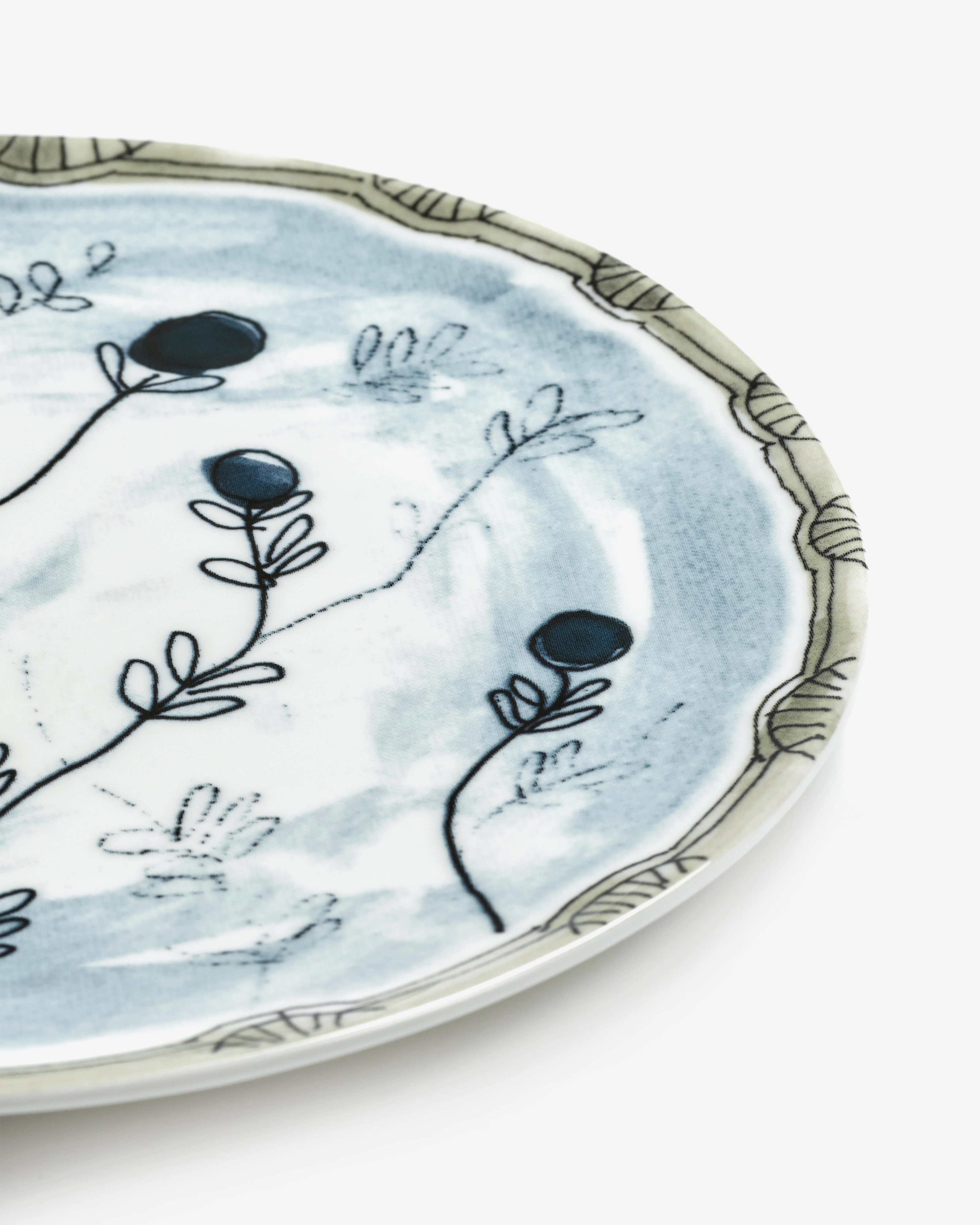 Breakfast plate Mirtillo tea Midnight Flowers