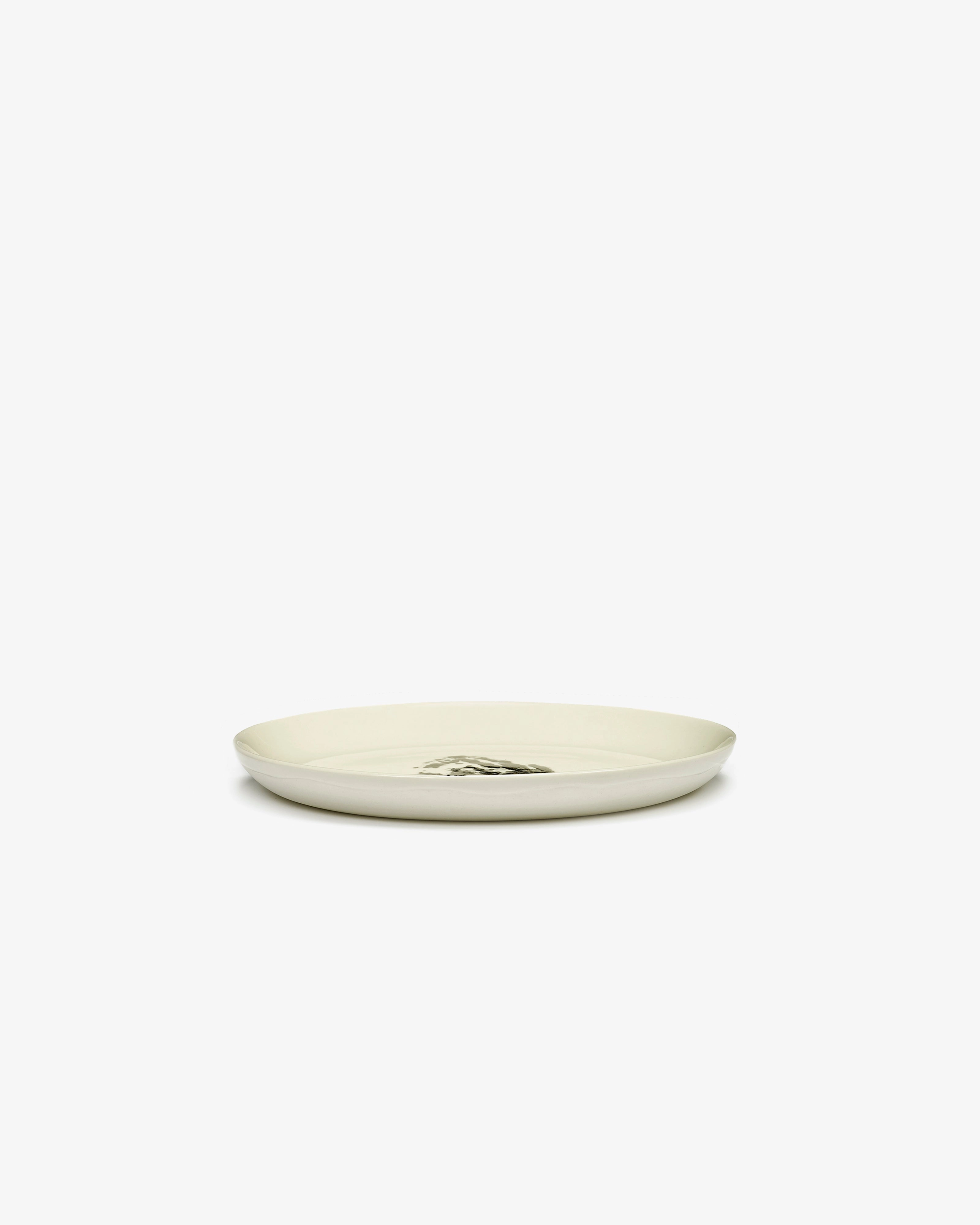 Breakfast plate off-white - black artichoke Feast