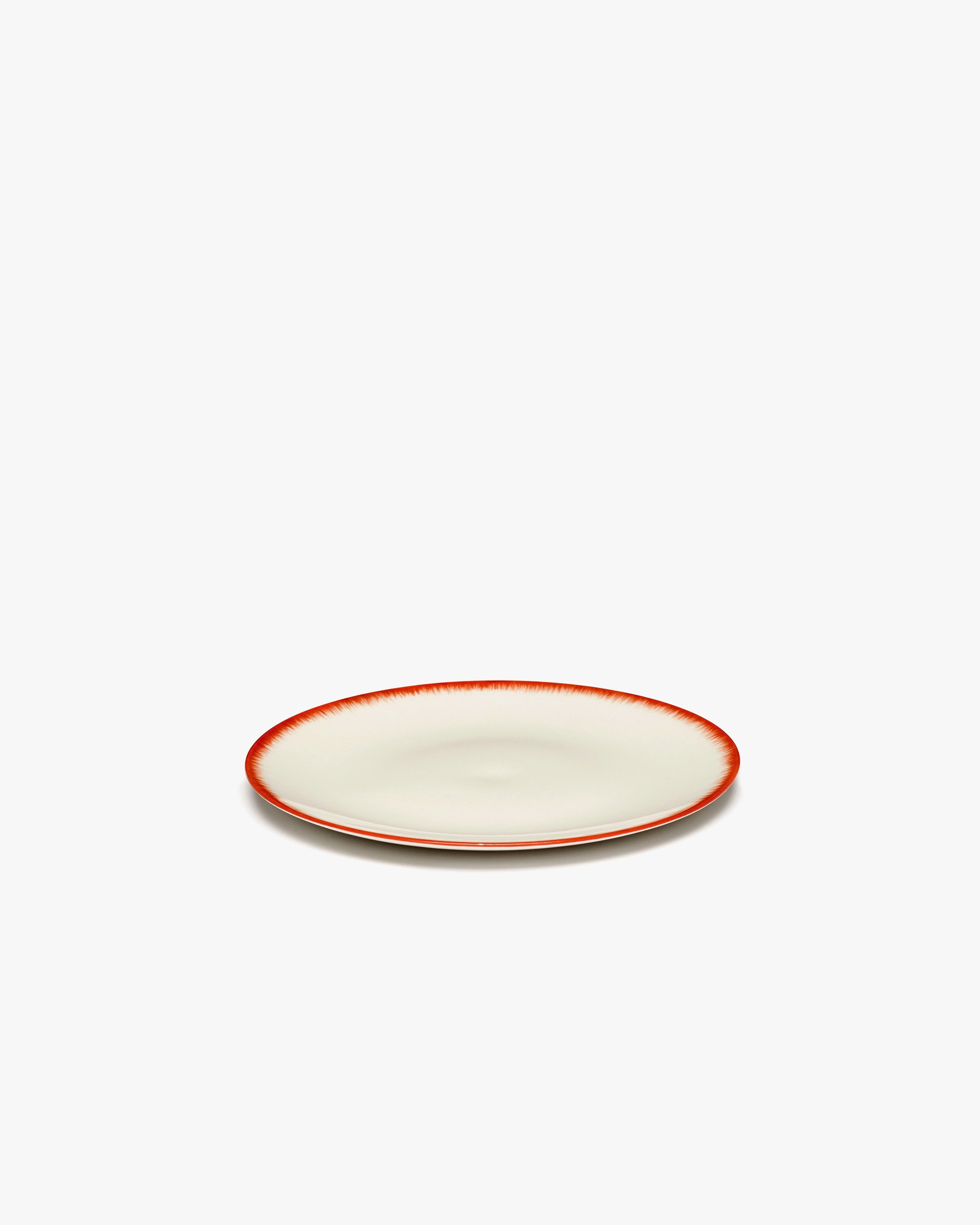 Breakfast plate white/red variation 2 D