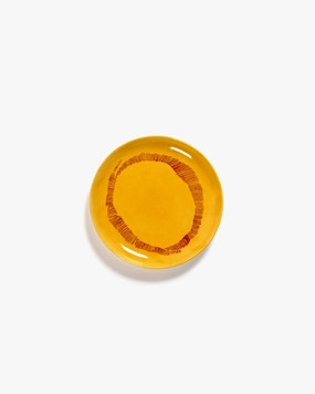 Breakfast plate yellow - red stripes Feast Buy Dinnerware online shop