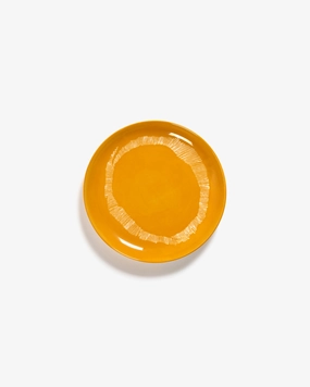Breakfast plate yellow - white stripes Feast Buy Dinnerware online shop