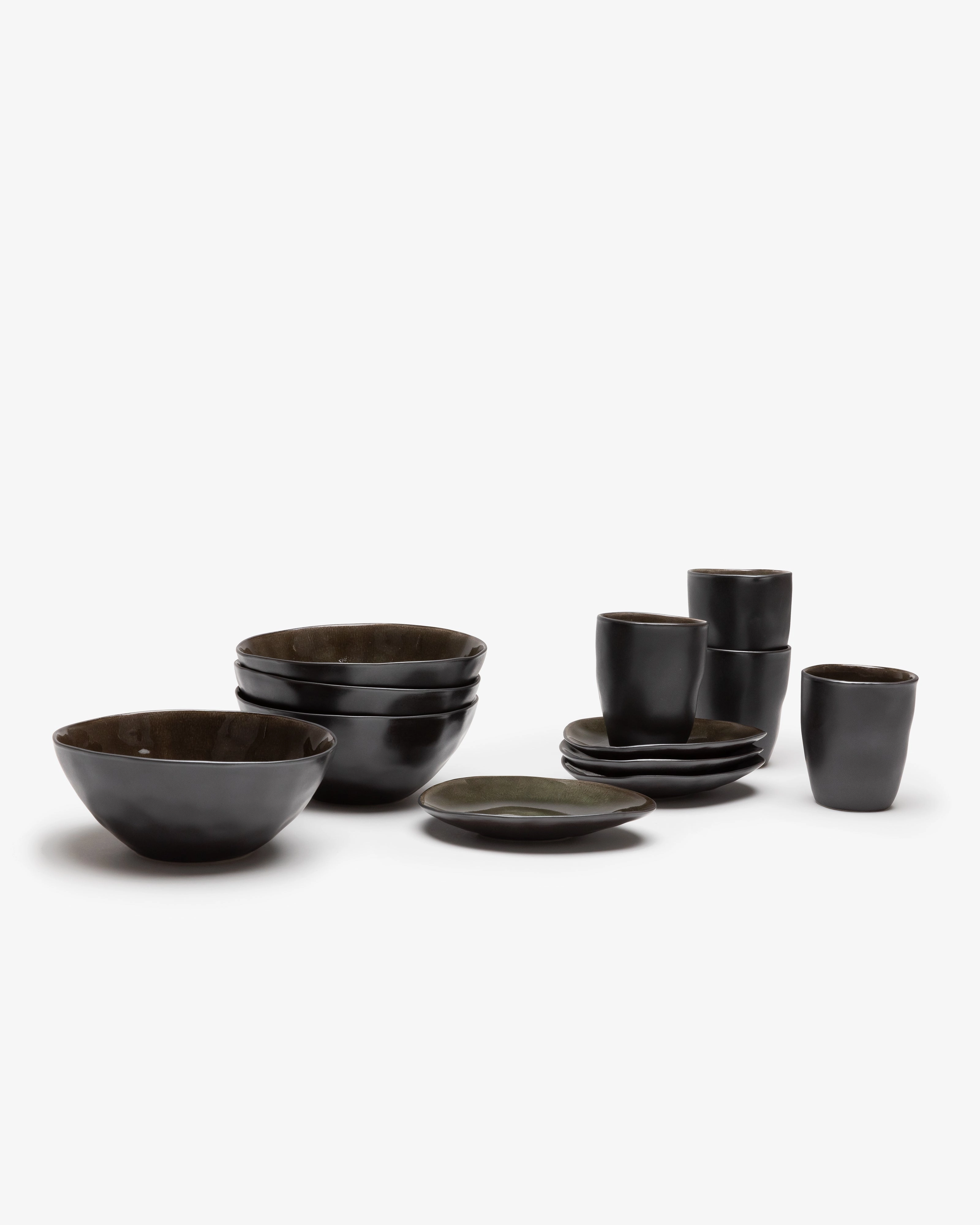 Breakfast Set 12 pieces dark gray Pure Buy Dinnerware online shop