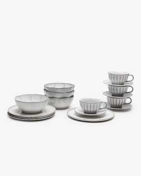Breakfast Set 16 pieces white Inku Buy Dinnerware online shop