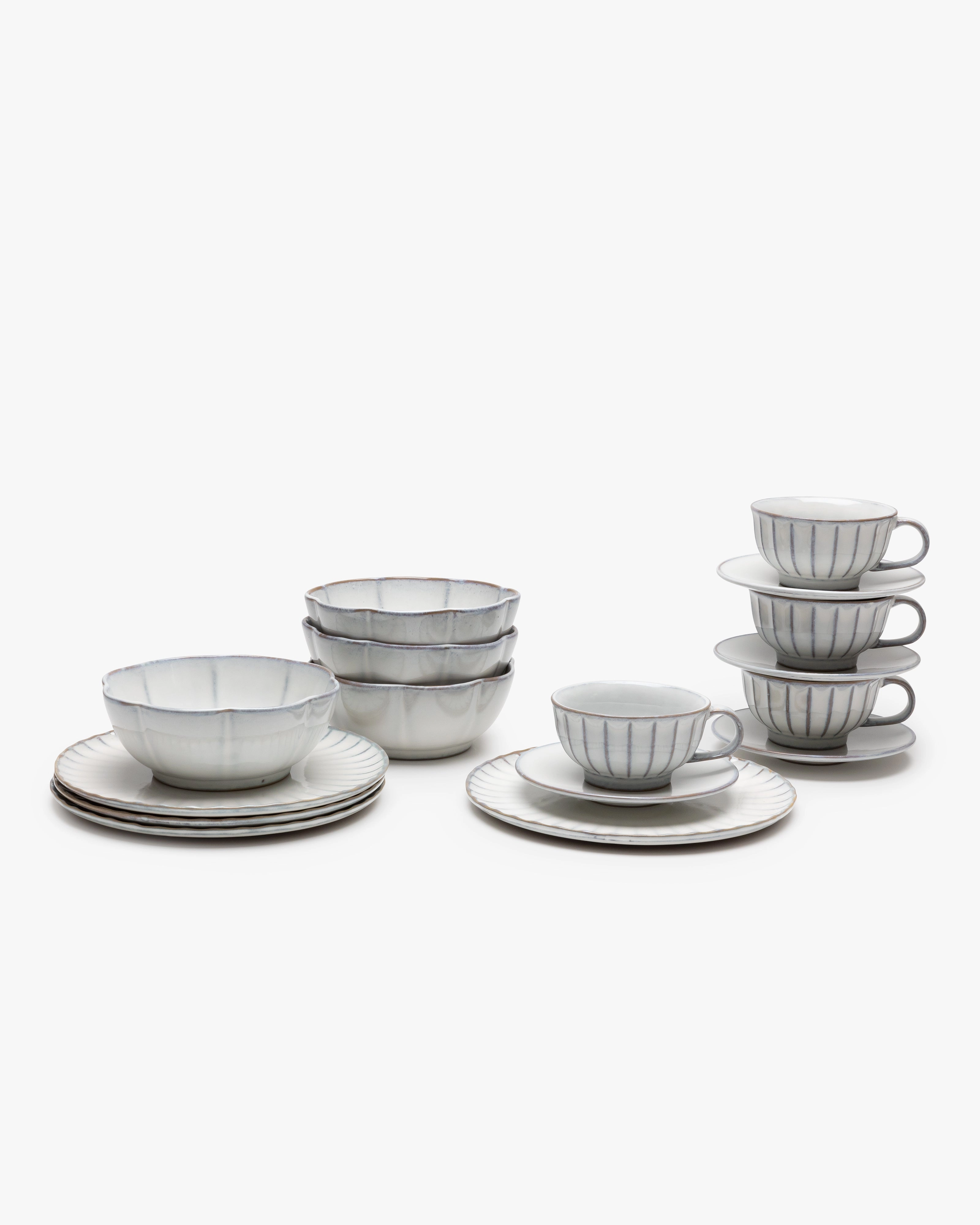 Breakfast Set 16 pieces white Inku Buy Dinnerware online shop