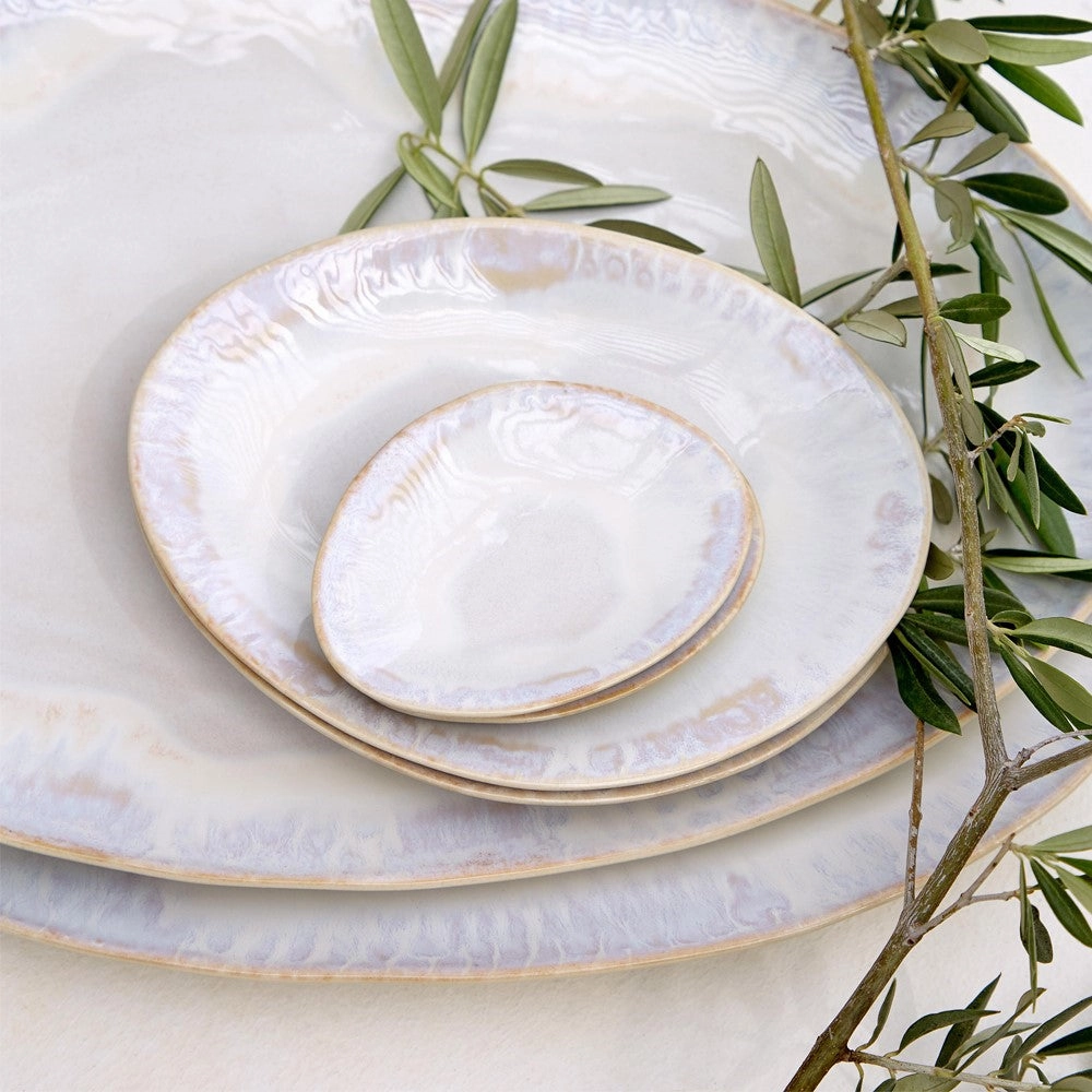 Brisa Sal Set of 6 oval bowls, 15cm, White Bowls dinnerware special