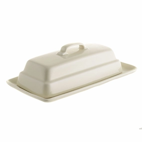 Butter Dish Cream Lid & Base Plate Serveware clearance shop