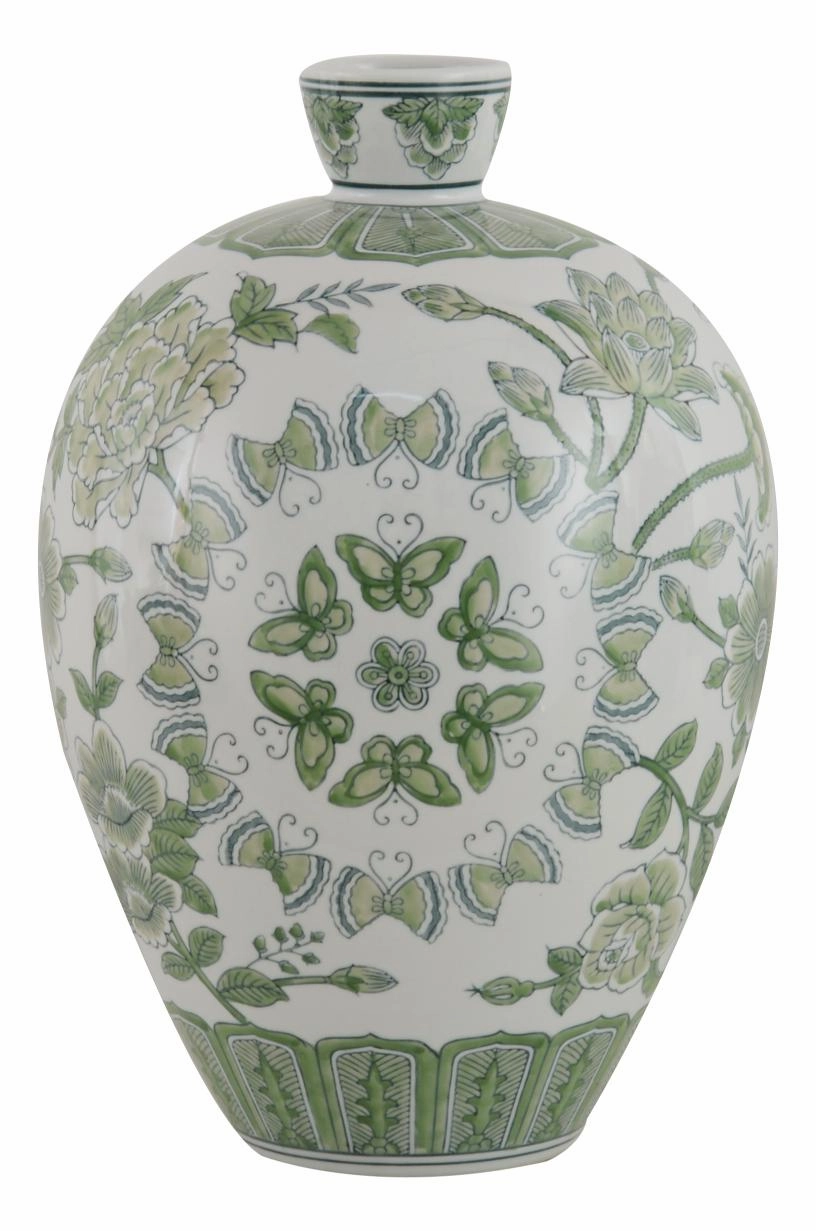 Butterfly Round Vase Green 38cm Cheap Vases for home