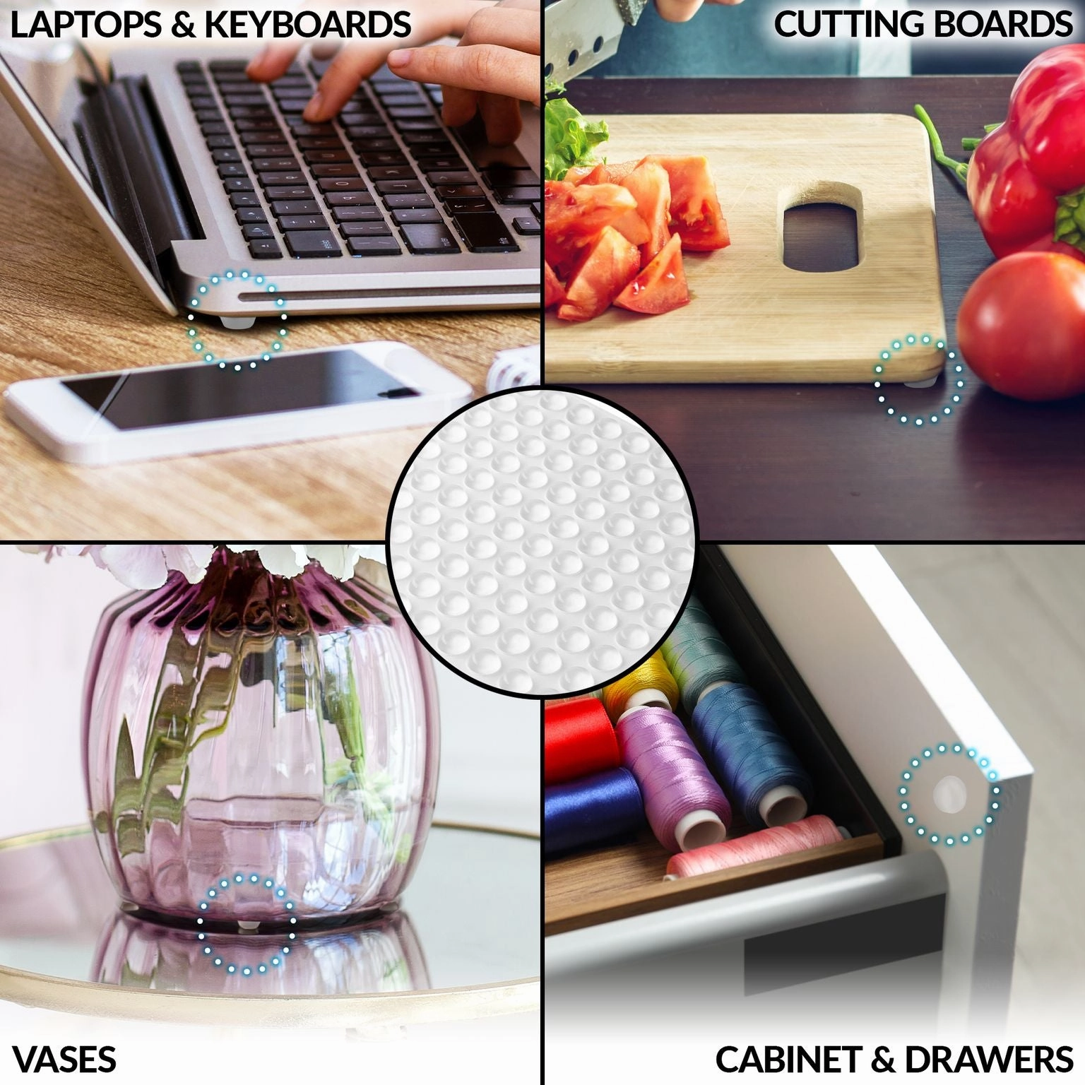 Cabinet Bumpers Clear Adhesive Pads