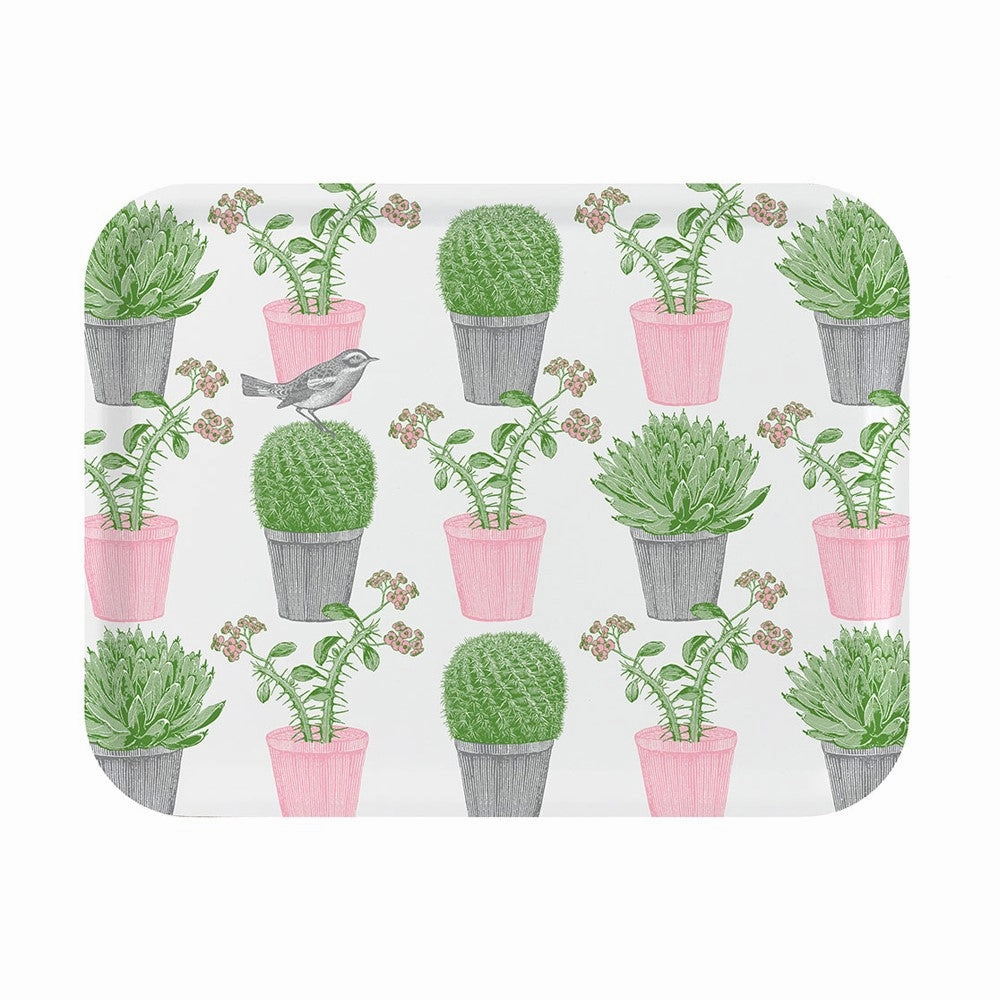 Cactus & Bird Large tray, 43 x 33cm