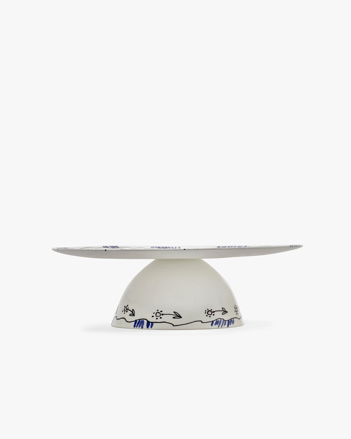 Cake stand L anemone milk Midnight Flowers