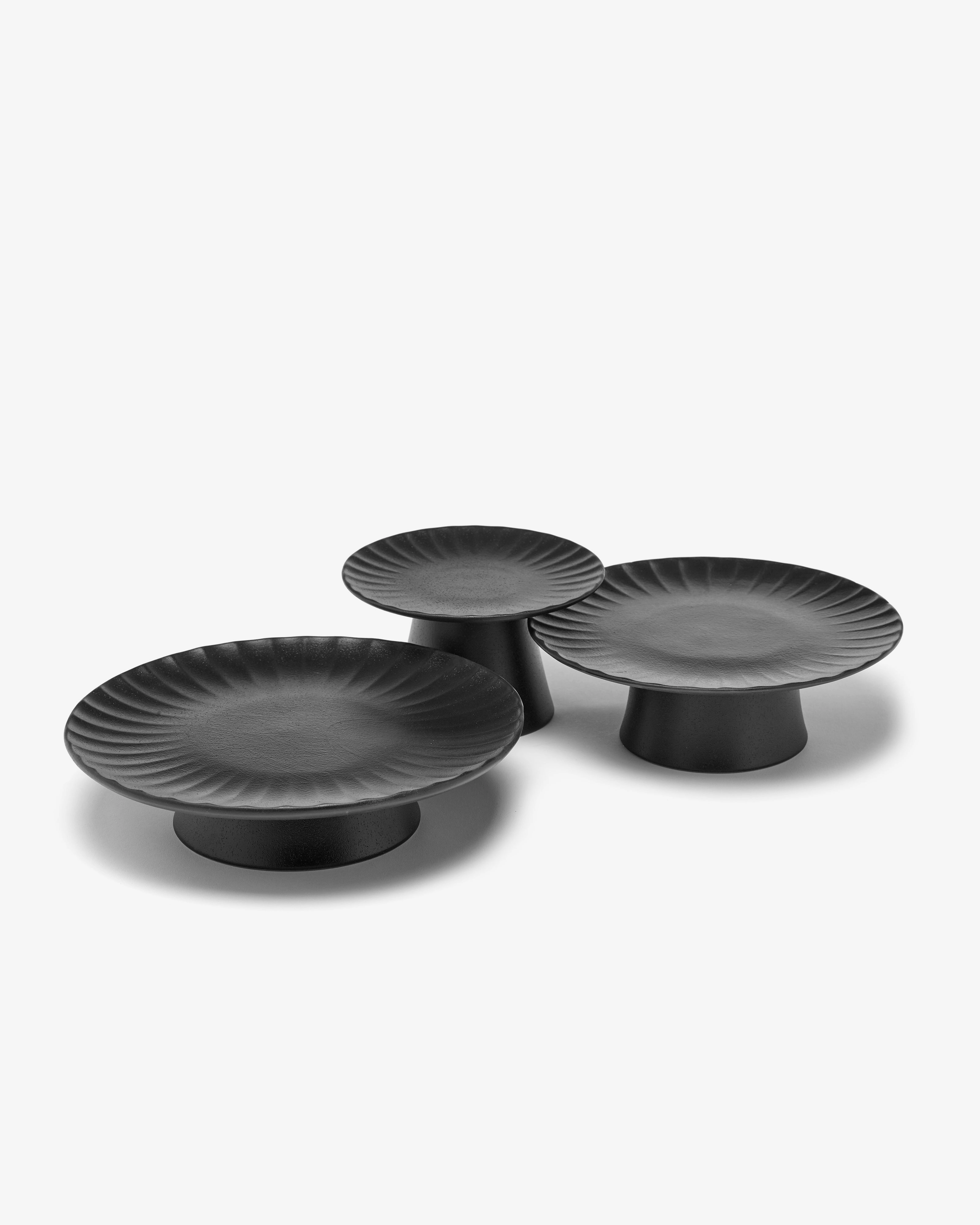 Cake stand L black Inku