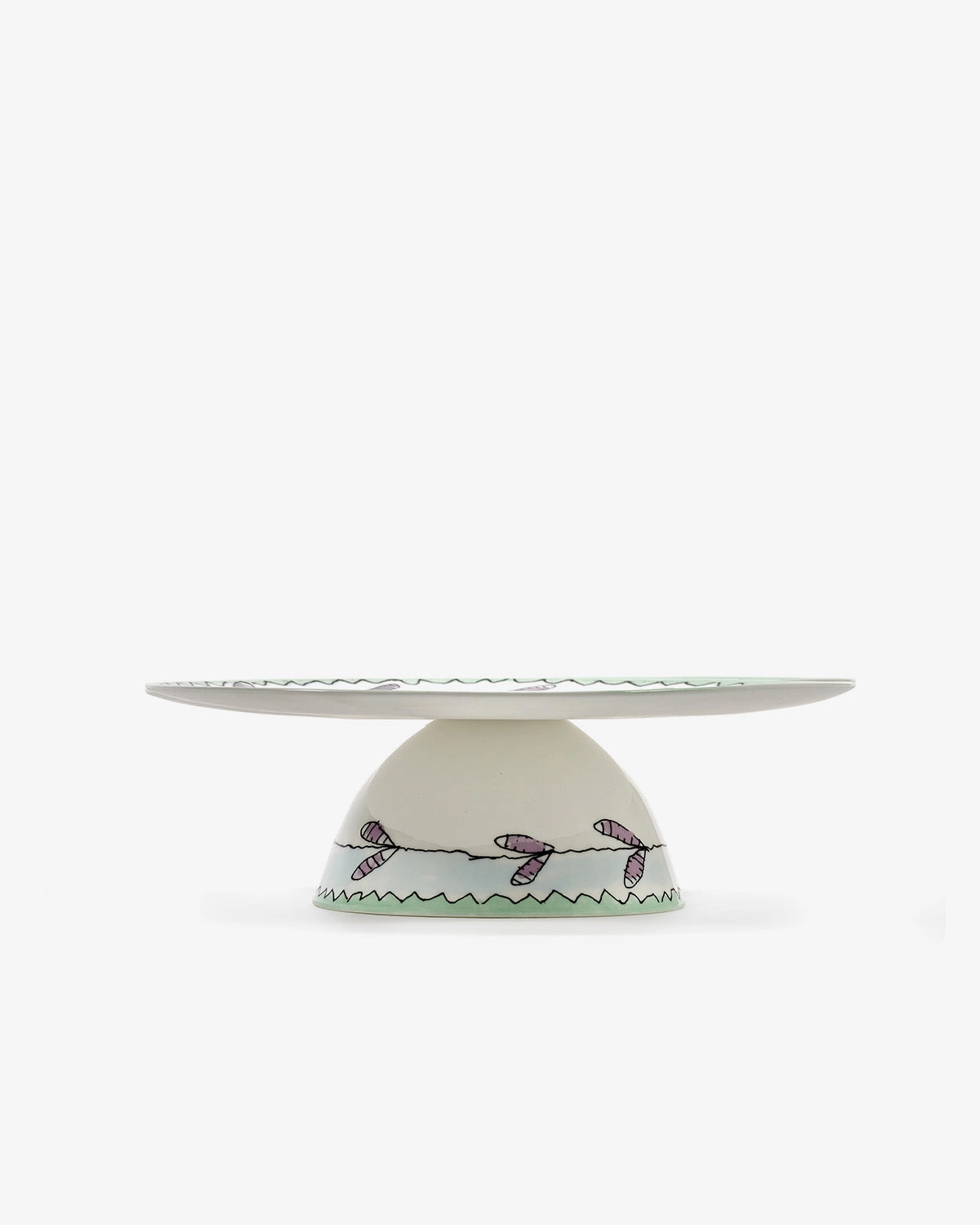Cake stand L blossom milk Midnight Flowers