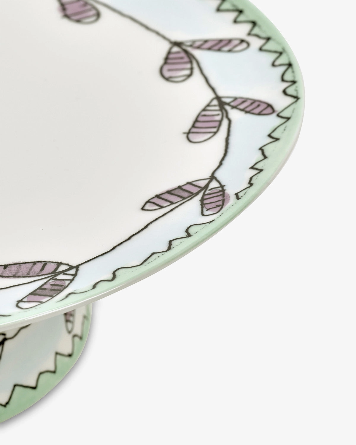 Cake stand L blossom milk Midnight Flowers