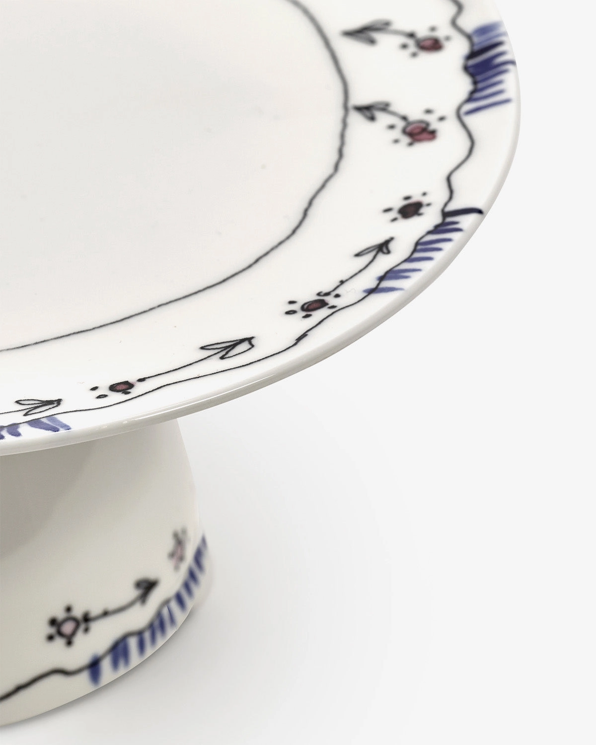 Cake stand S anemone milk Midnight Flowers