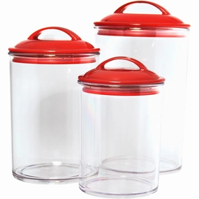 Calypso Basics by Reston Lloyd Acrylic Storage Canisters&#44; Set of 3 Cooking Tools & Accessories clearance kits