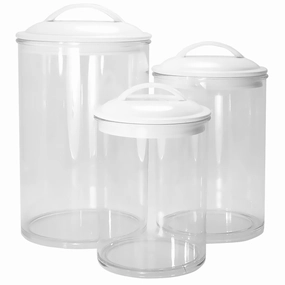 Calypso Basics by Reston Lloyd Acrylic Storage Canisters&#44; Set of 3 Cooking Tools & Accessories clearance kits
