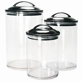 Calypso Basics by Reston Lloyd Acrylic Storage Canisters&#44; Set of 3 Cooking Tools & Accessories buy more save more