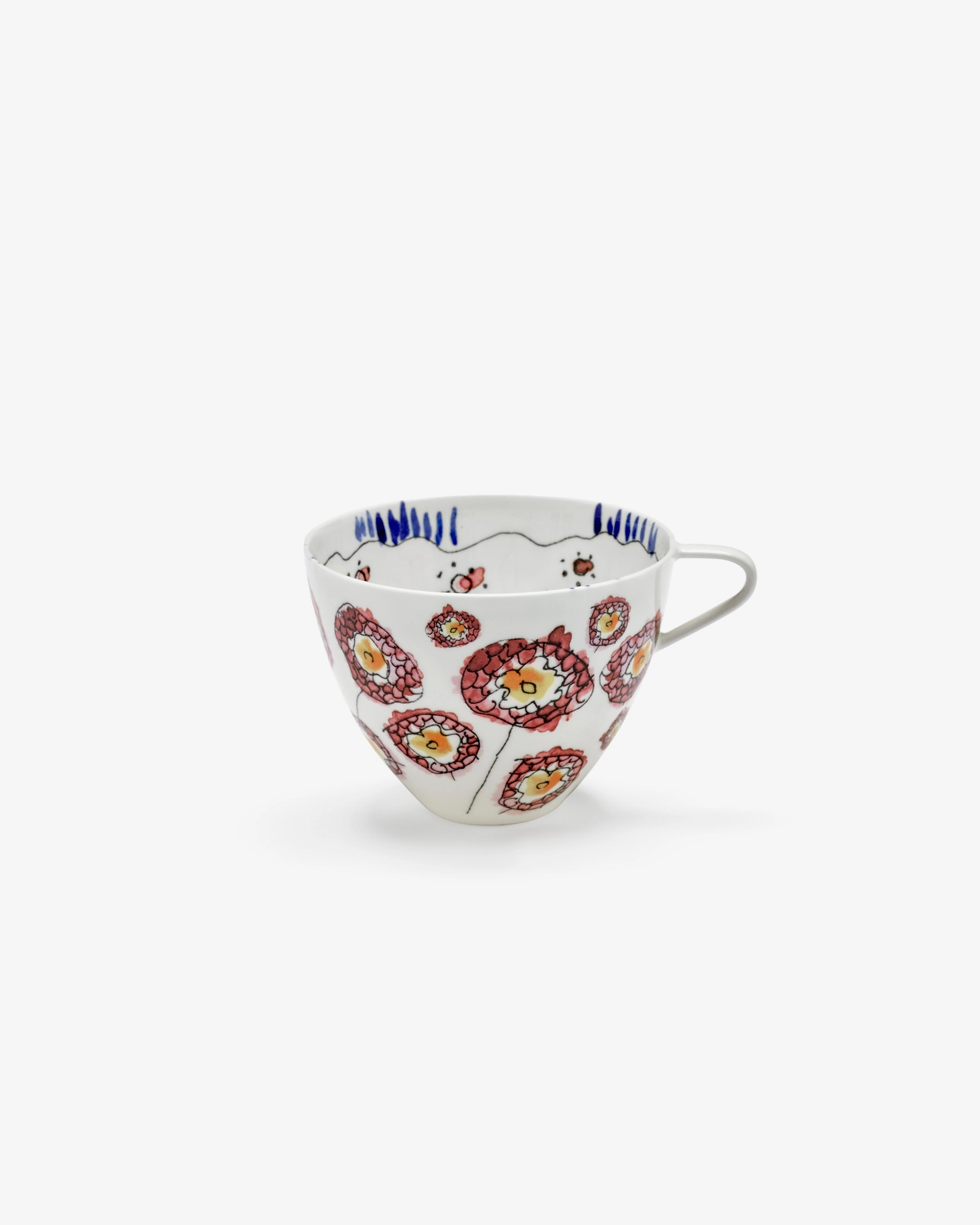 Cappuccino cup Anemone milk Midnight Flowers Buy Dinnerware online shop