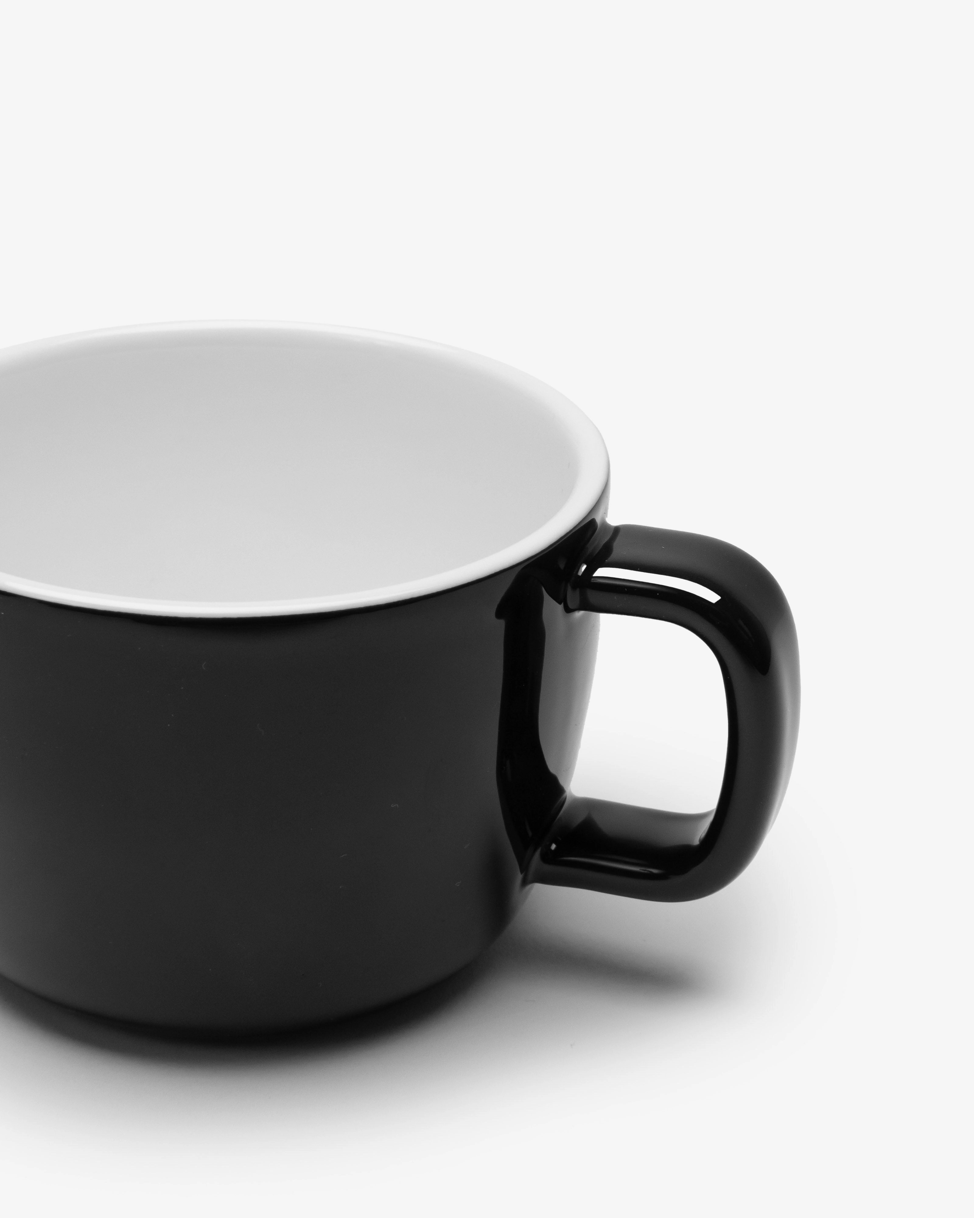 Cappuccino cup glazed black Passe-partout