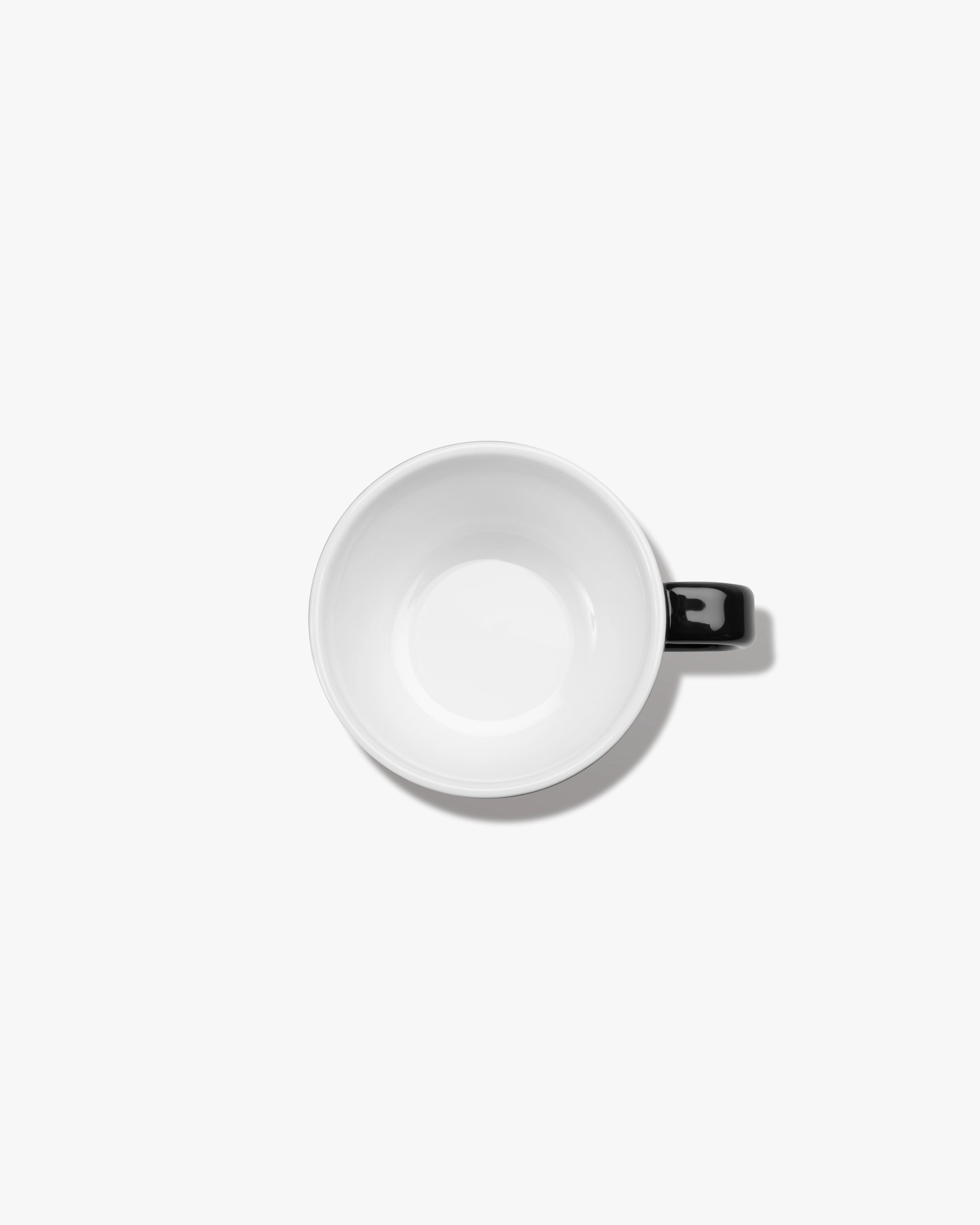 Cappuccino cup glazed black Passe-partout