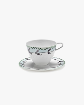 Cappuccino cup with saucer Blossom milk Midnight Flowers Buy Dinnerware online shop