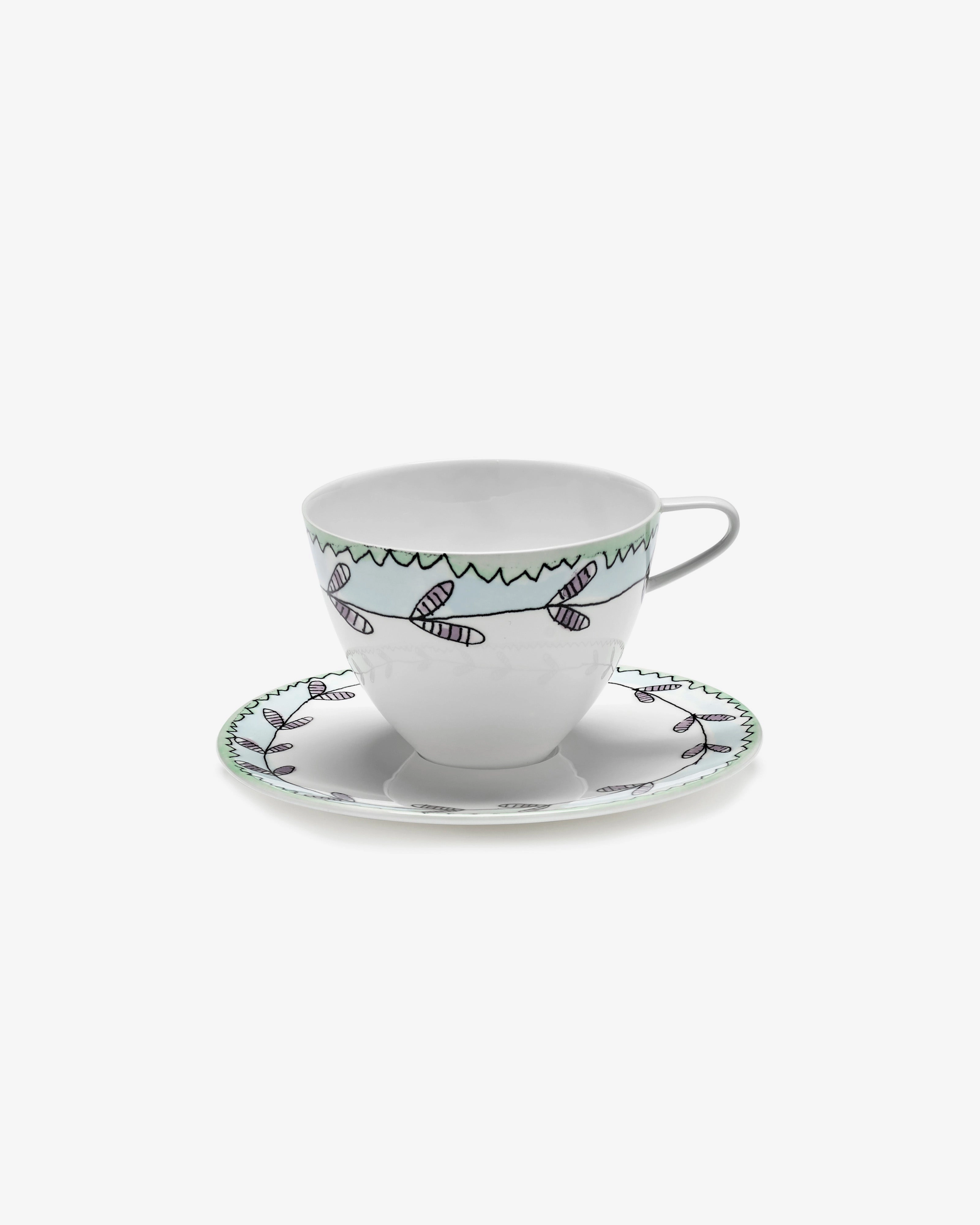 Cappuccino cup with saucer Blossom milk Midnight Flowers Buy Dinnerware online shop
