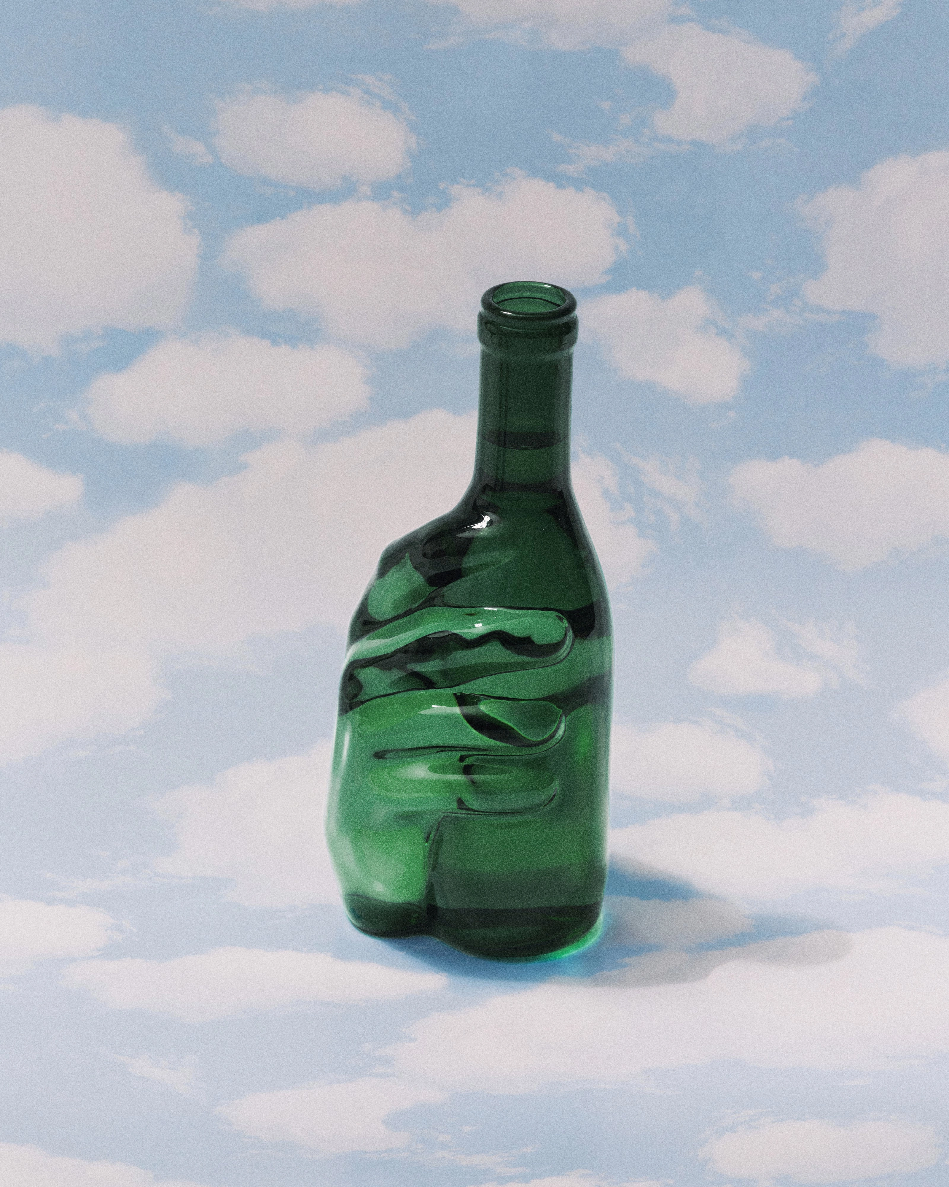Carafe Edward emerald green Les Objets Mouleversants Glassware Tableware discount