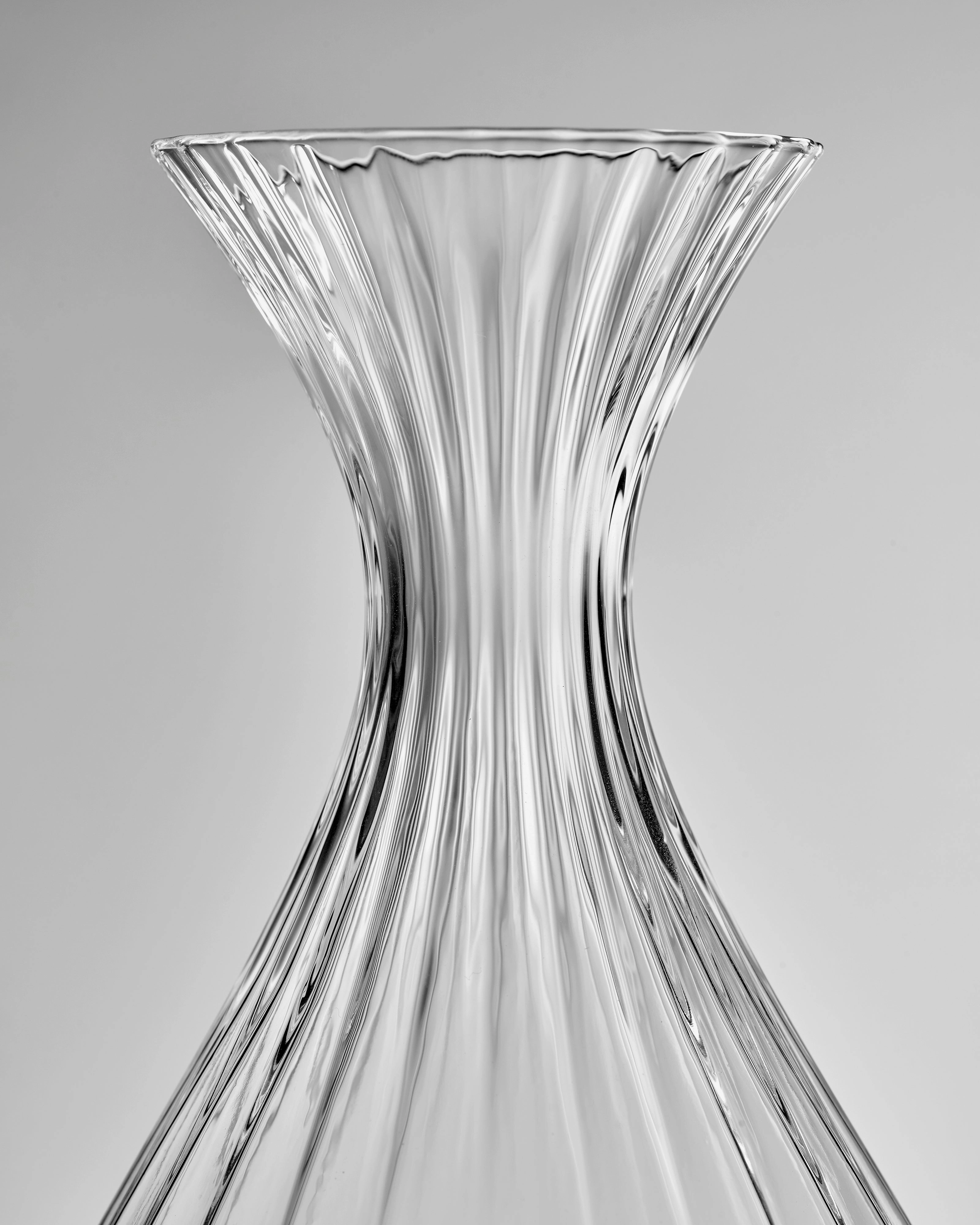 Carafe L transparent ribbed glass Inku Glassware Tableware discount
