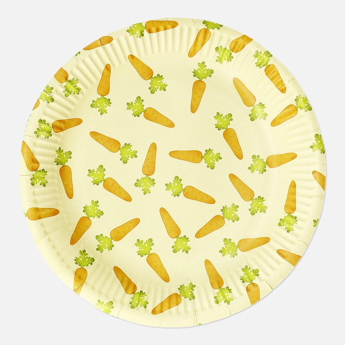 Carrot shaped paper plates - 8 pcs