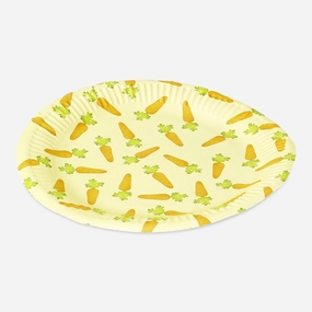 Carrot shaped paper plates - 8 pcs Kitchen Tableware at affordable prices