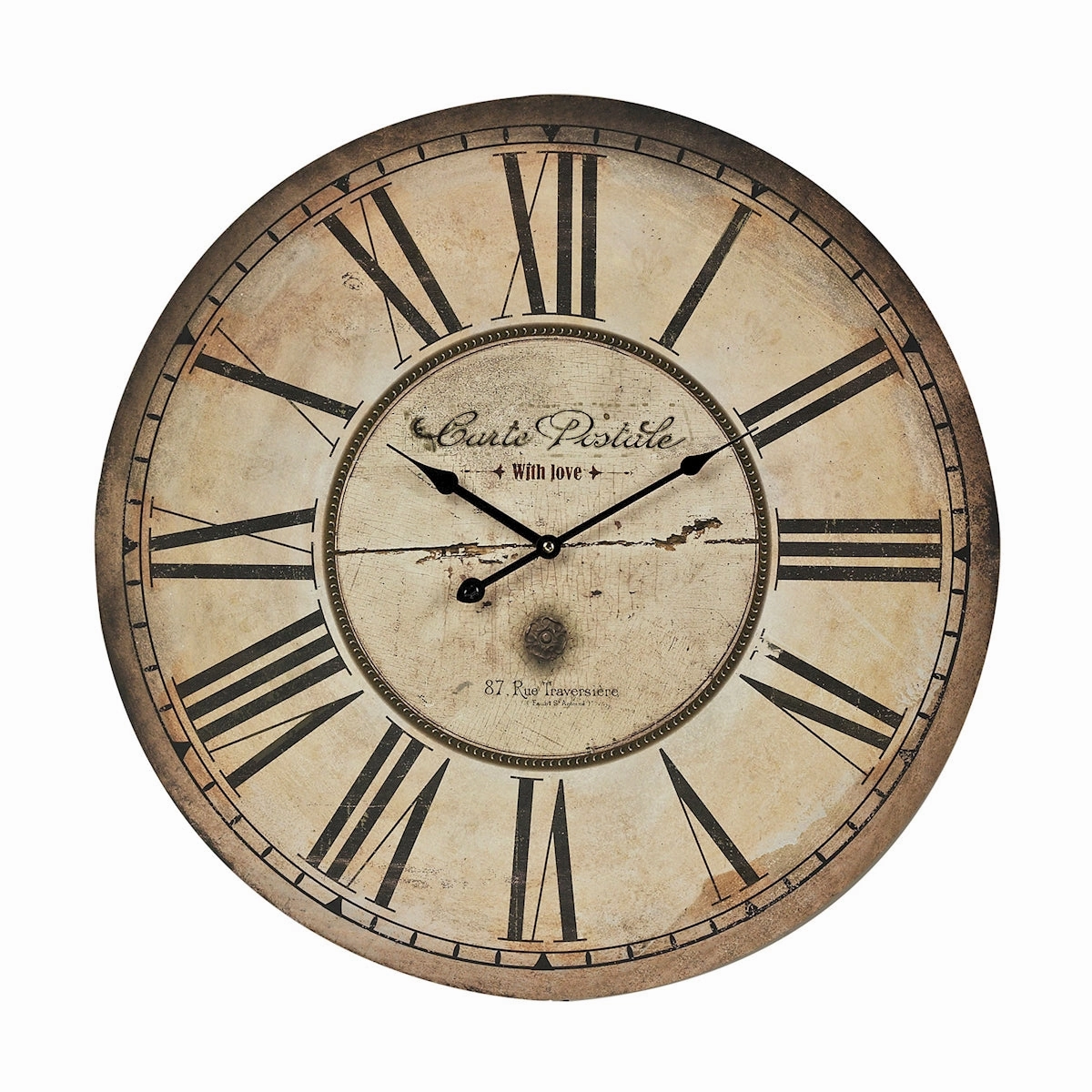 Carte Postal Clock Antique Cream Clocks decor discount