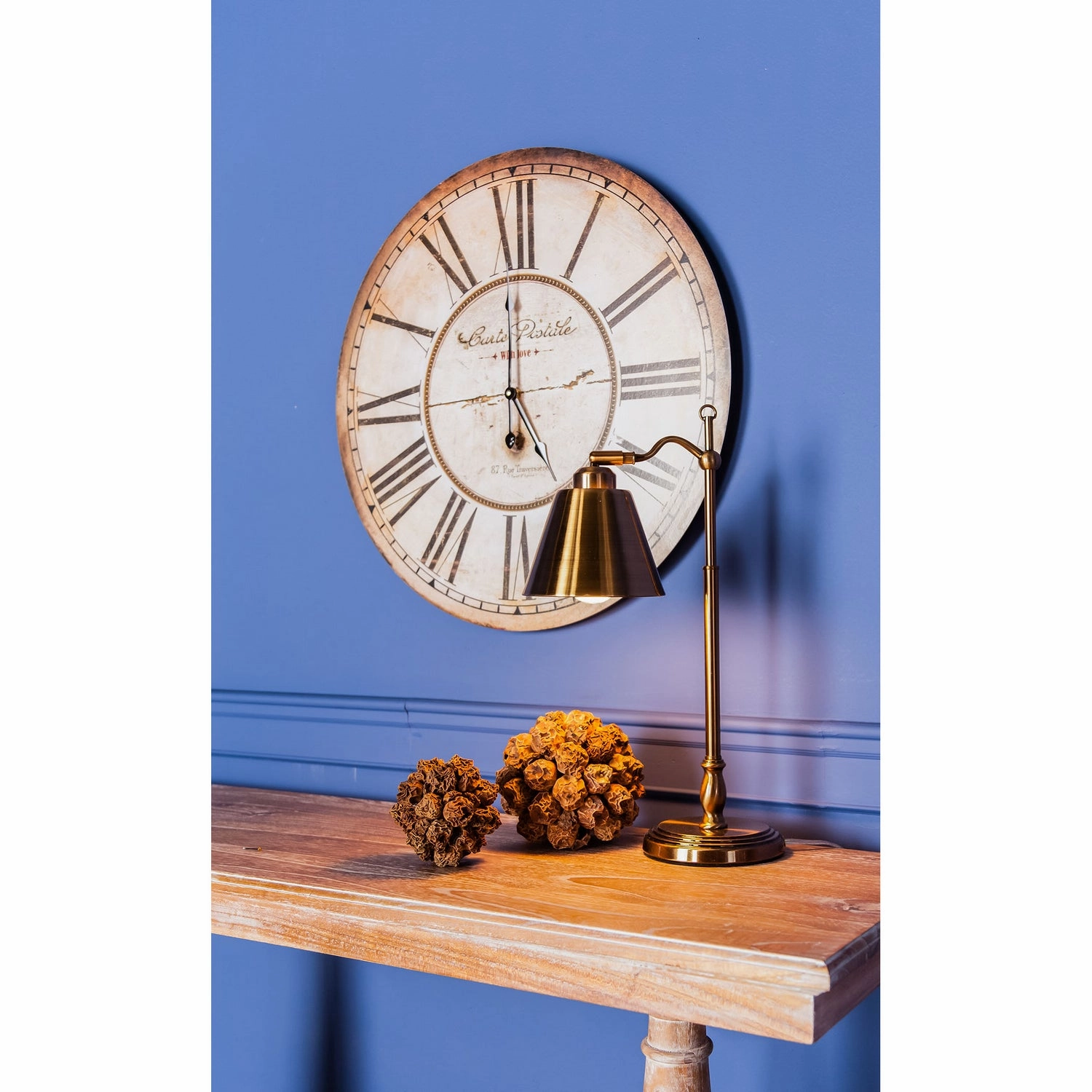Carte Postal Clock Antique Cream Clocks decor discount