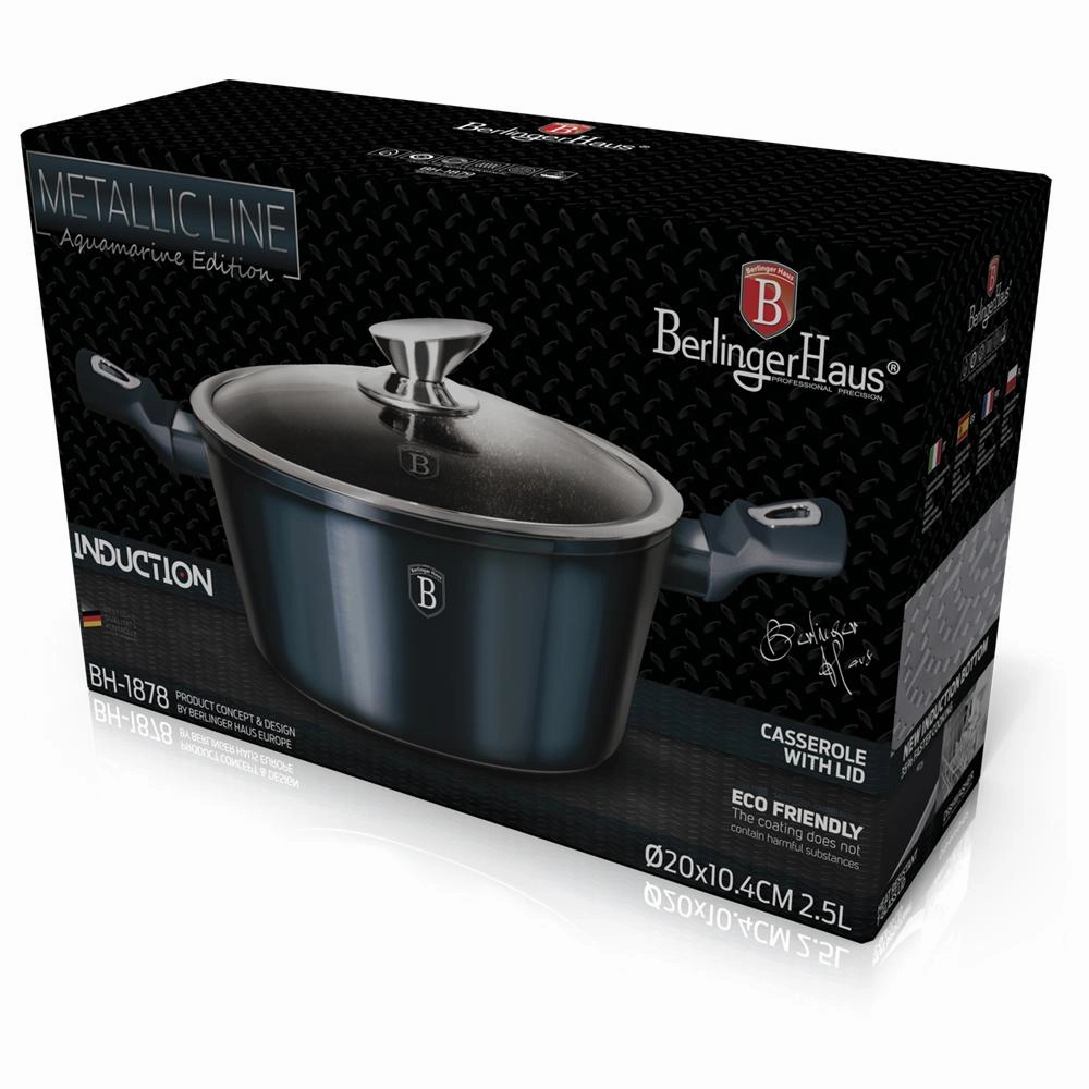 Casserole 4.3 qt w/ Lid Aquamarine Collection