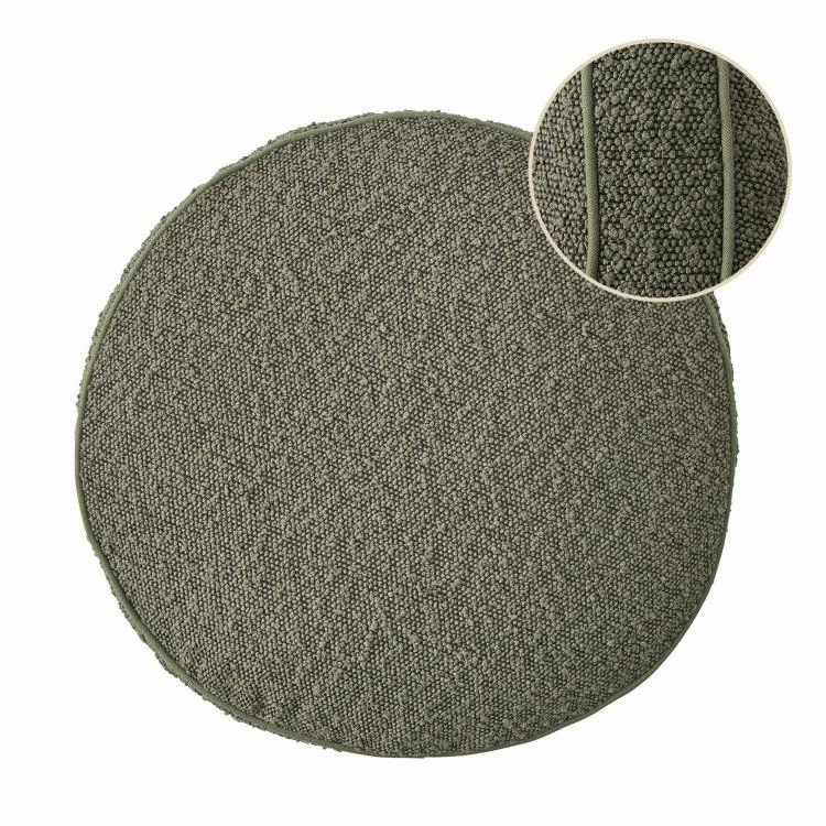 Cate Round Boucle Olive 40cm Cushion Cushions for home decor deals